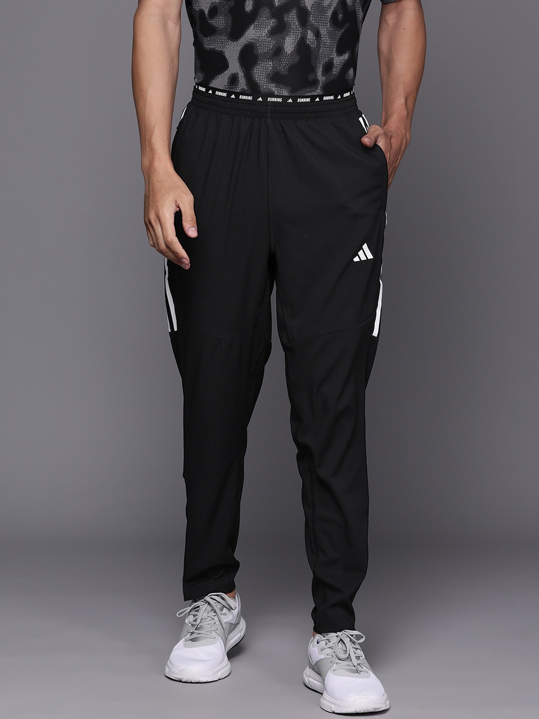 

ADIDAS Men Own The Run 3-Striped Track Pants, Black