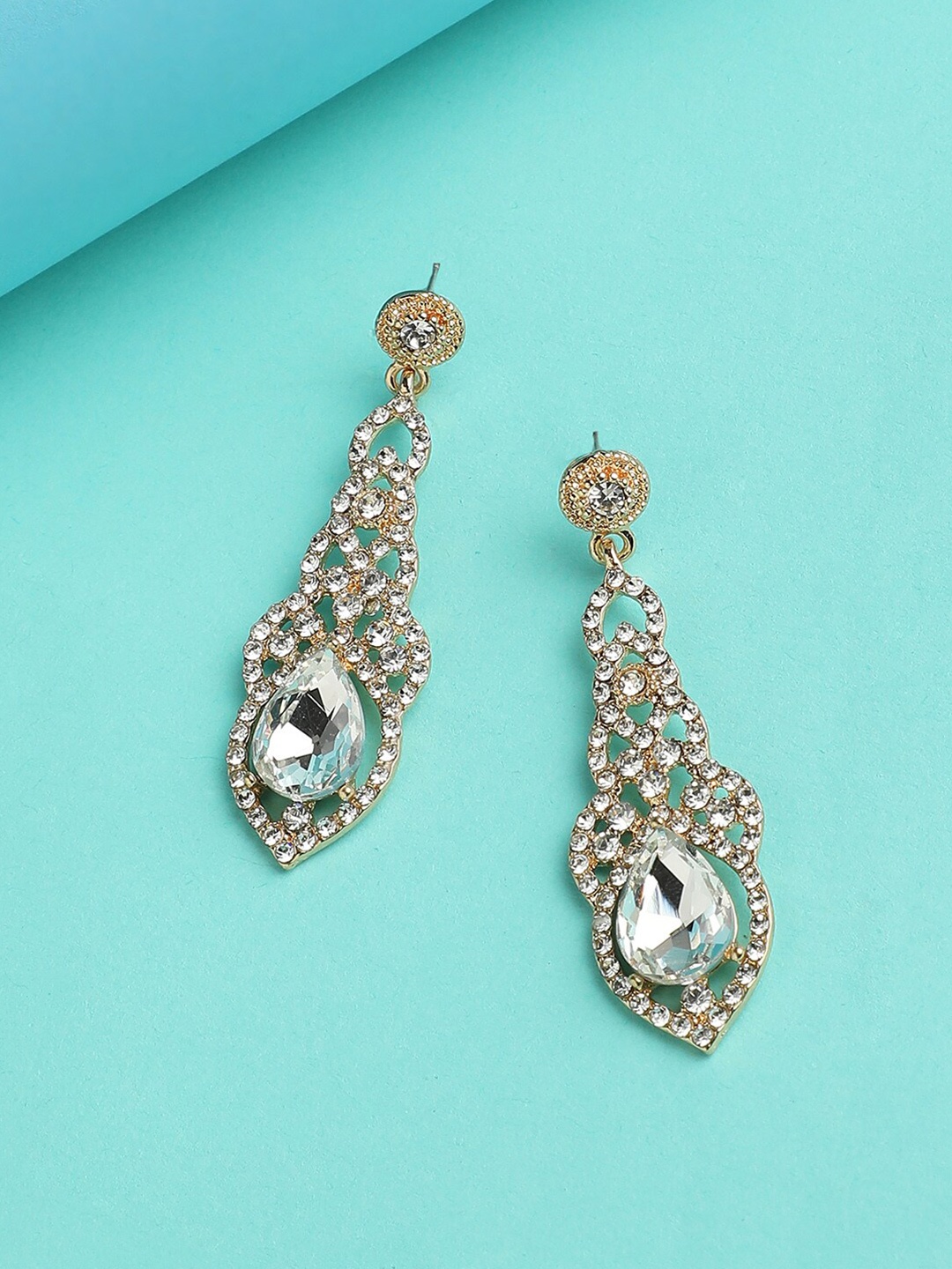 

DressBerry Silver-Toned Drop Earrings