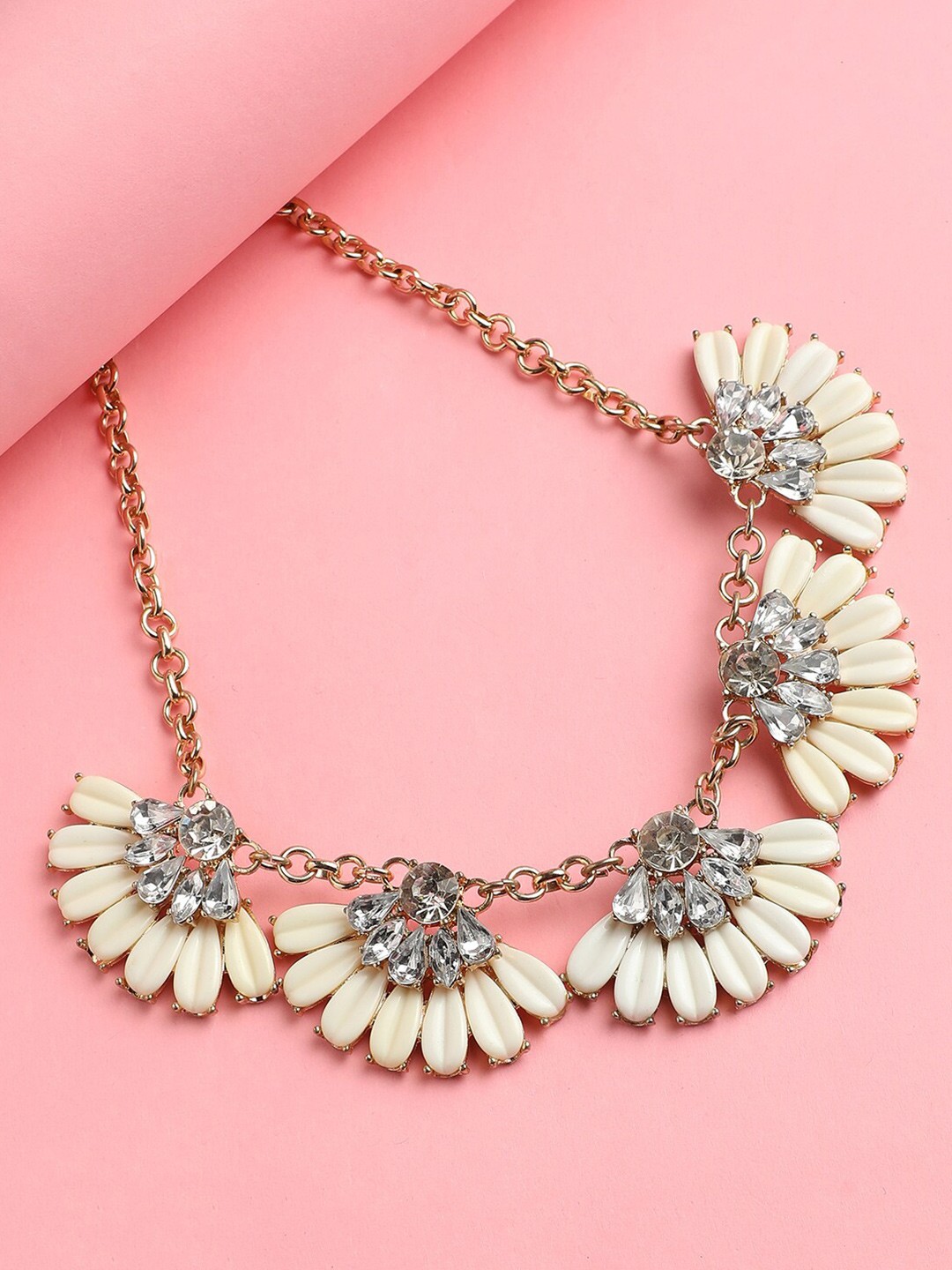 

DressBerry Gold-Plated Stone-Studded Necklace