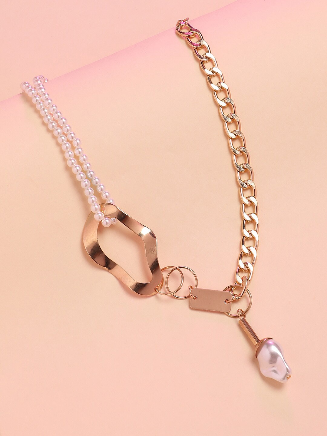 

DressBerry Gold-Plated Beaded Necklace