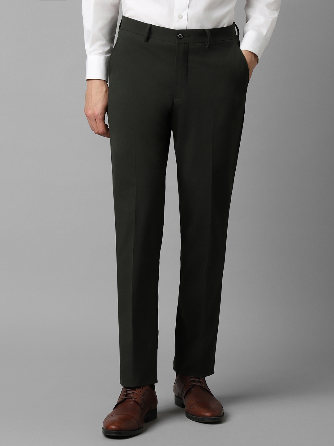 

Louis Philippe Men Black Slim Fit Trousers