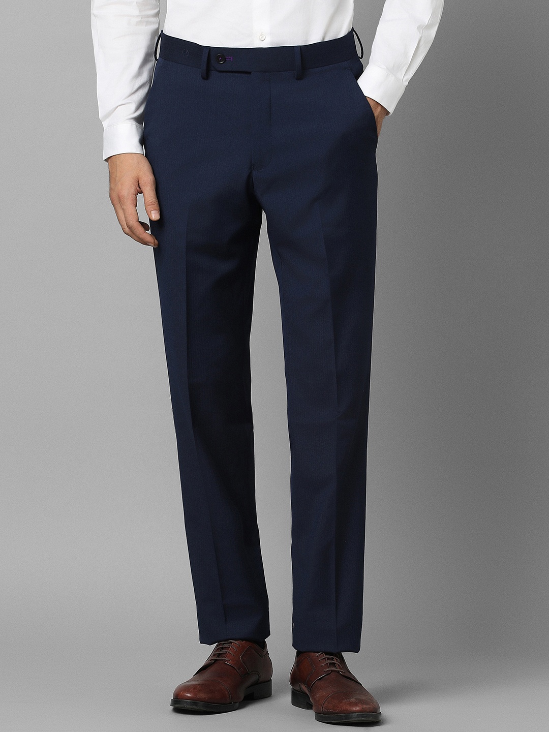

Luxure by Louis Philippe Men Slim Fit Formal Trouser, Navy blue
