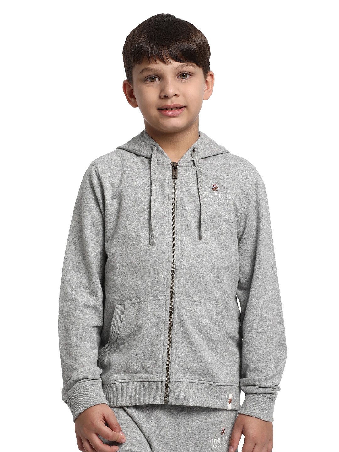 

Beverly Hills Polo Club Boys Hooded Cotton Sweatshirt, Grey