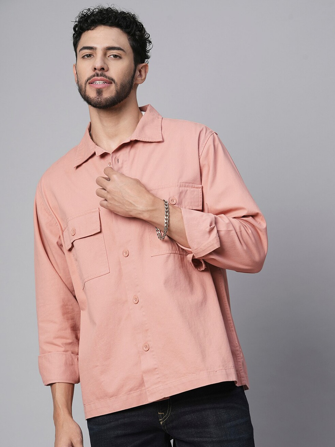 

PRONK Men Pink Standard Casual Shirt