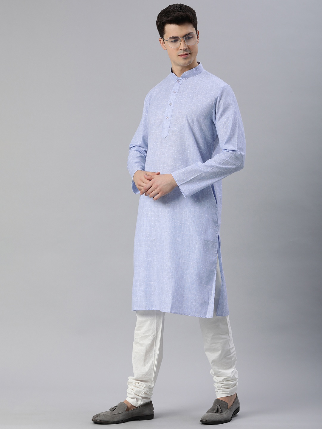 

Manthan Men Solid Kurta, Blue