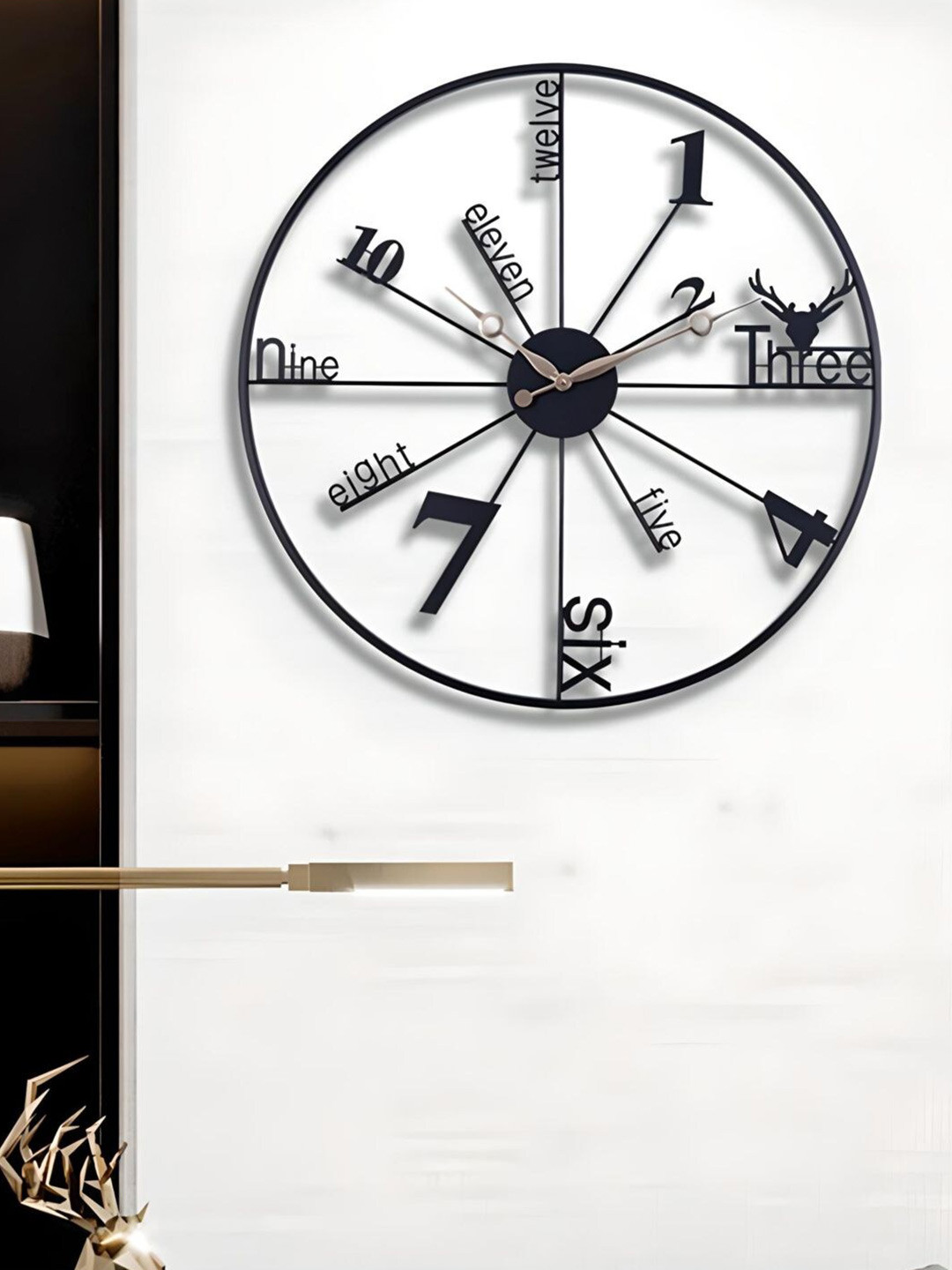 

The Art House Black Abstract Shaped Wall Clock