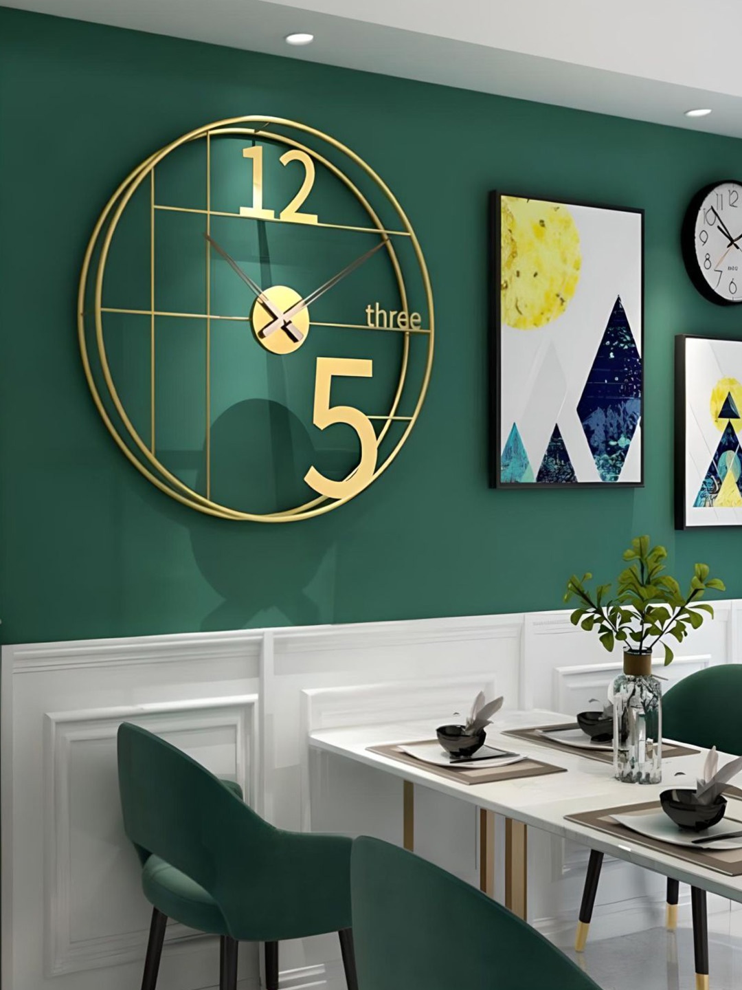 

The Art House Gold-toned Abstract Shaped Wall Clock