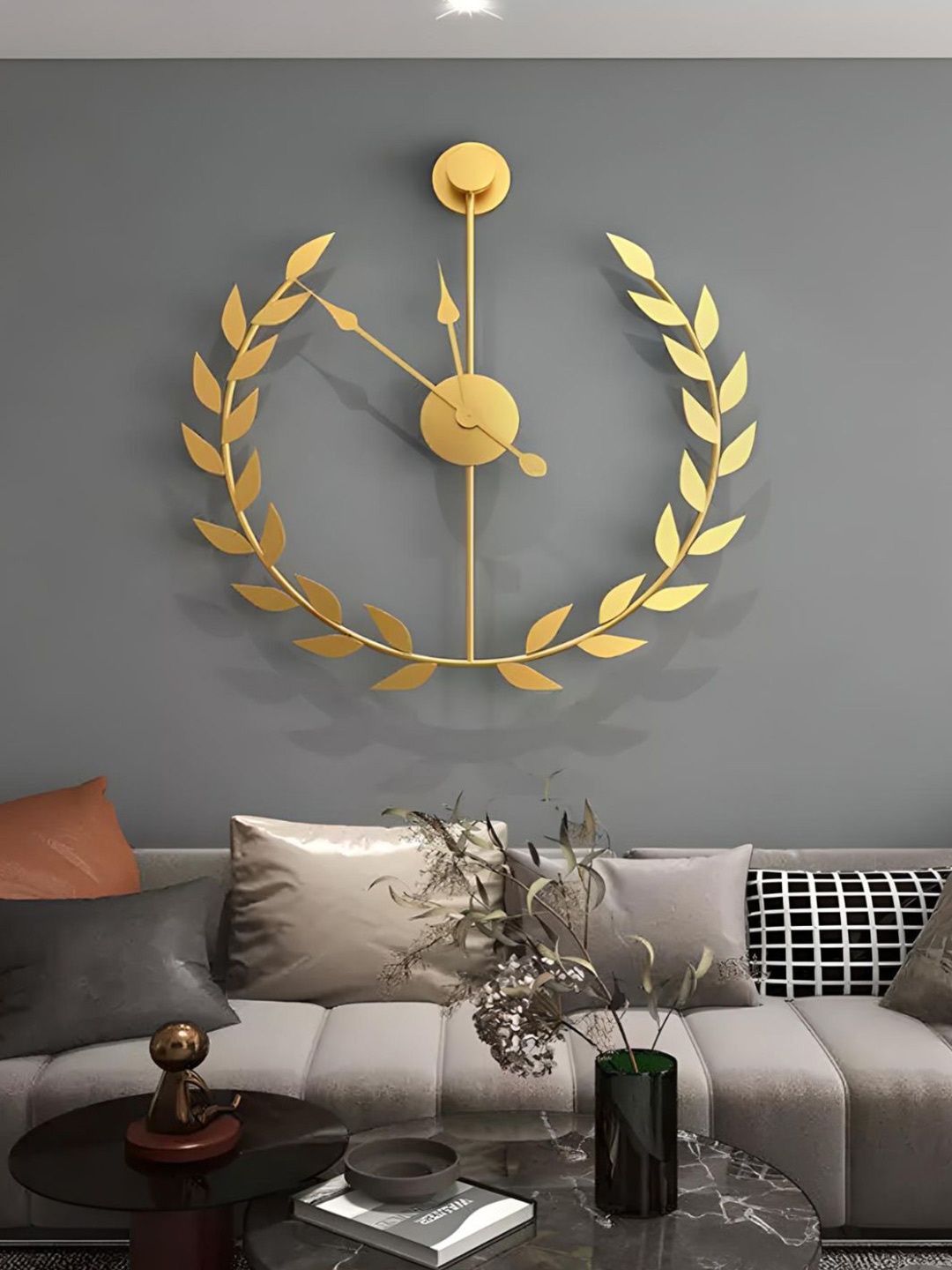 

The Art House Gold Toned Metal Abstract Shaped Wall Clock