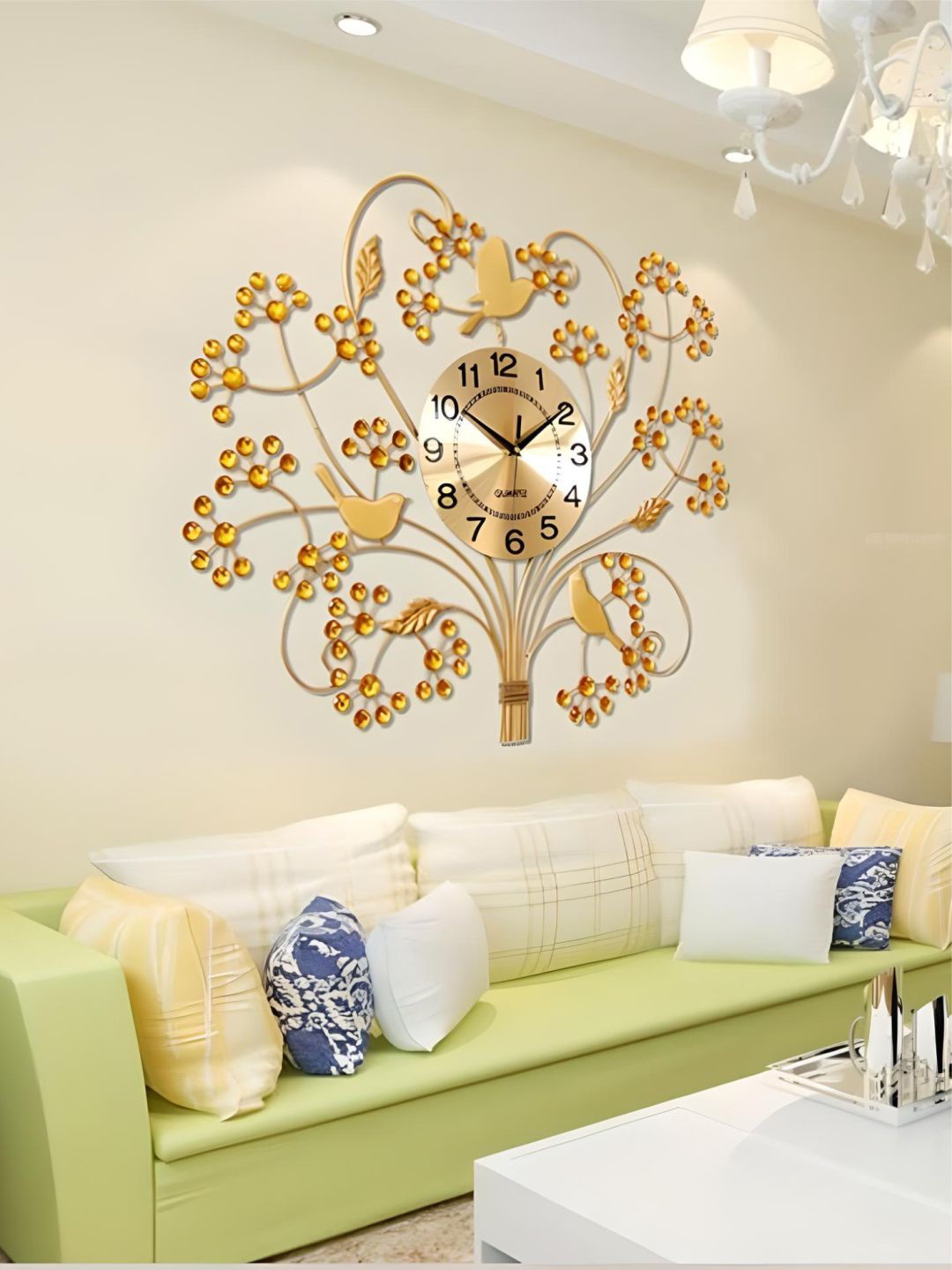 

The Art House Gold Toned Textured Metal Abstract Shaped Wall Clock
