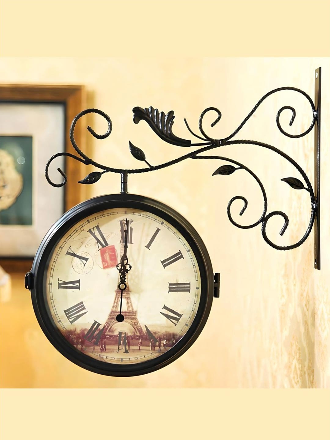 

The Art House Black & Beige Abstract Shaped Metal Wall Clock