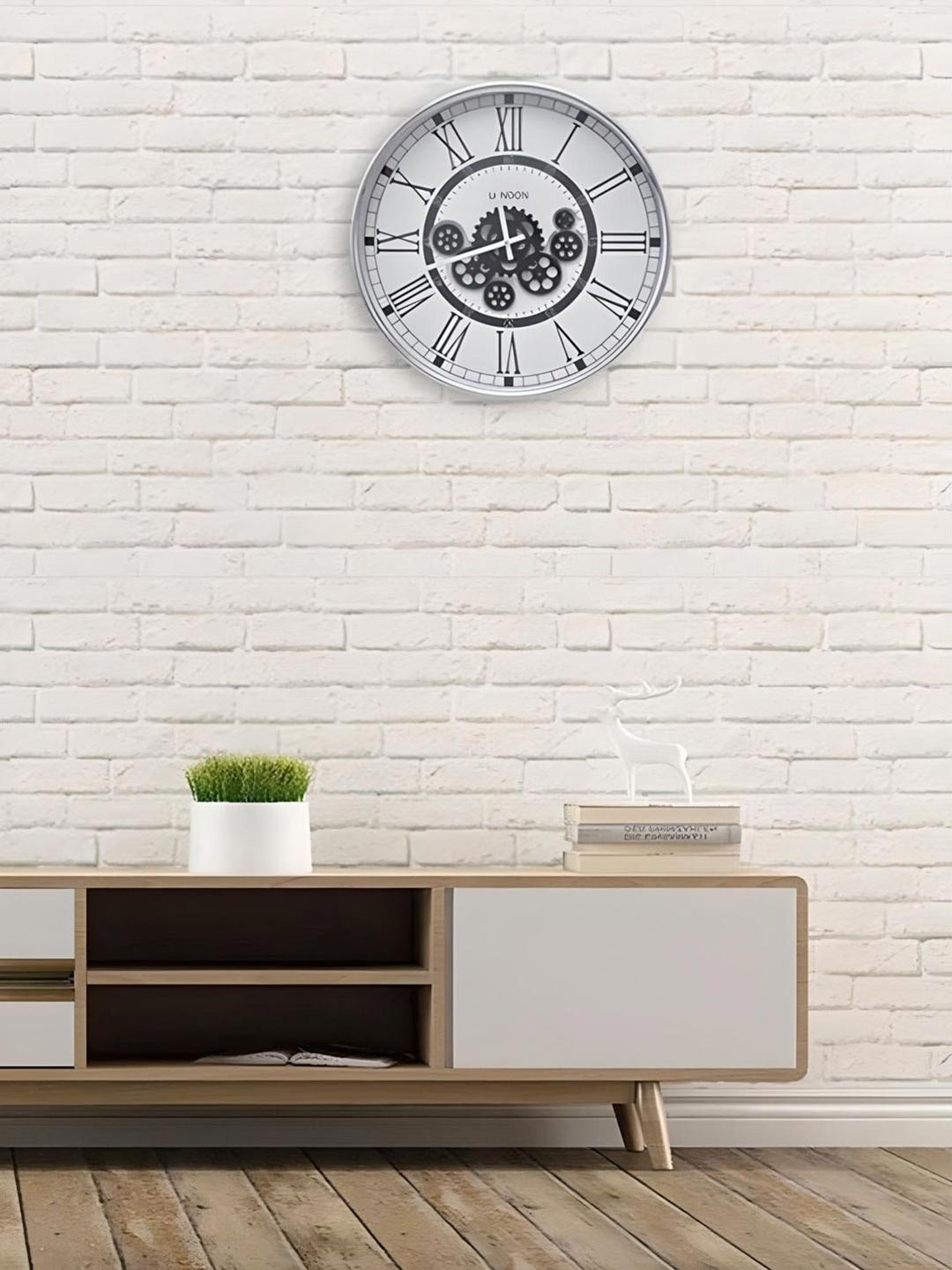 

The Art House White & Black Printed Round Shaped Metal Wall Clock