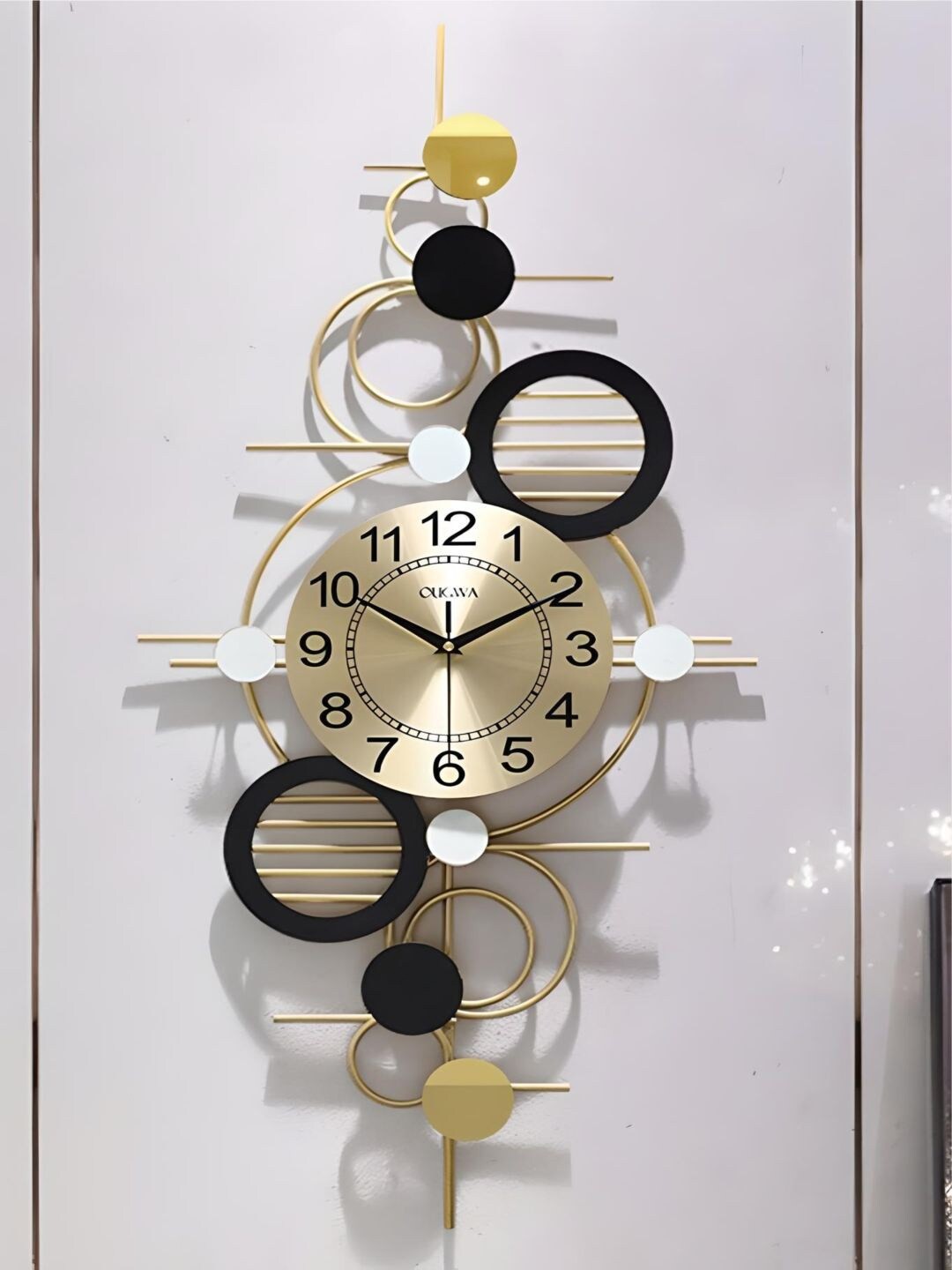 

The Art House Gold Toned & Black Textured Abstract Shaped Contemporary Wall Clock