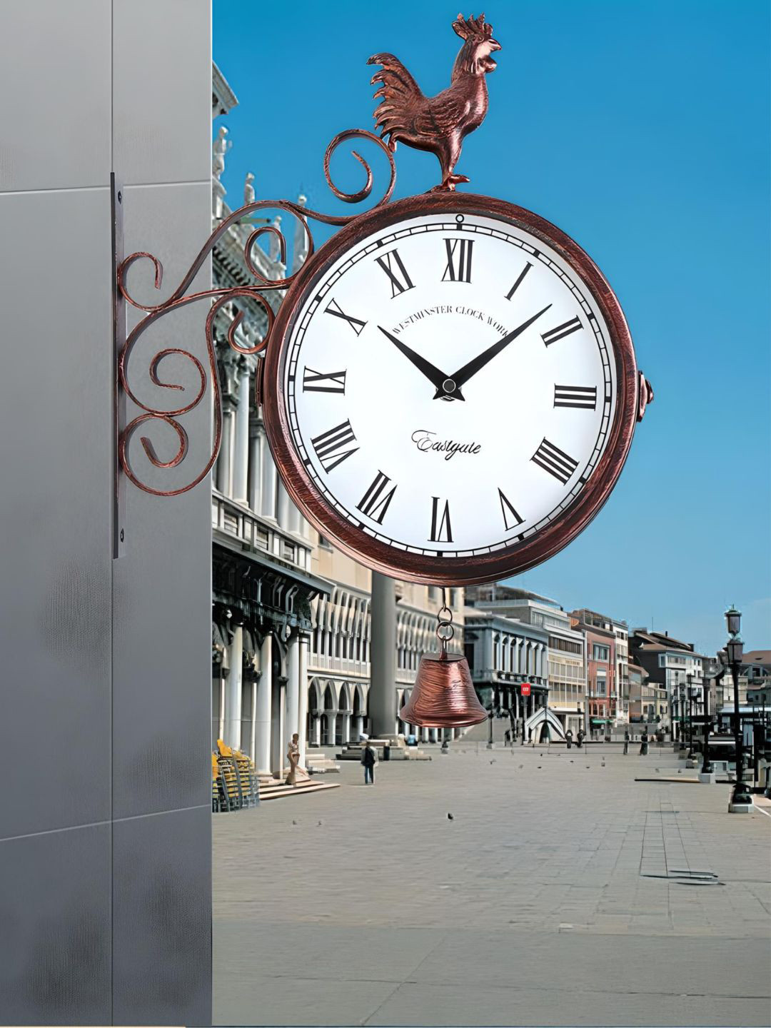 

The Art House Bronze & White Round Shaped Contemporary Wall Clock