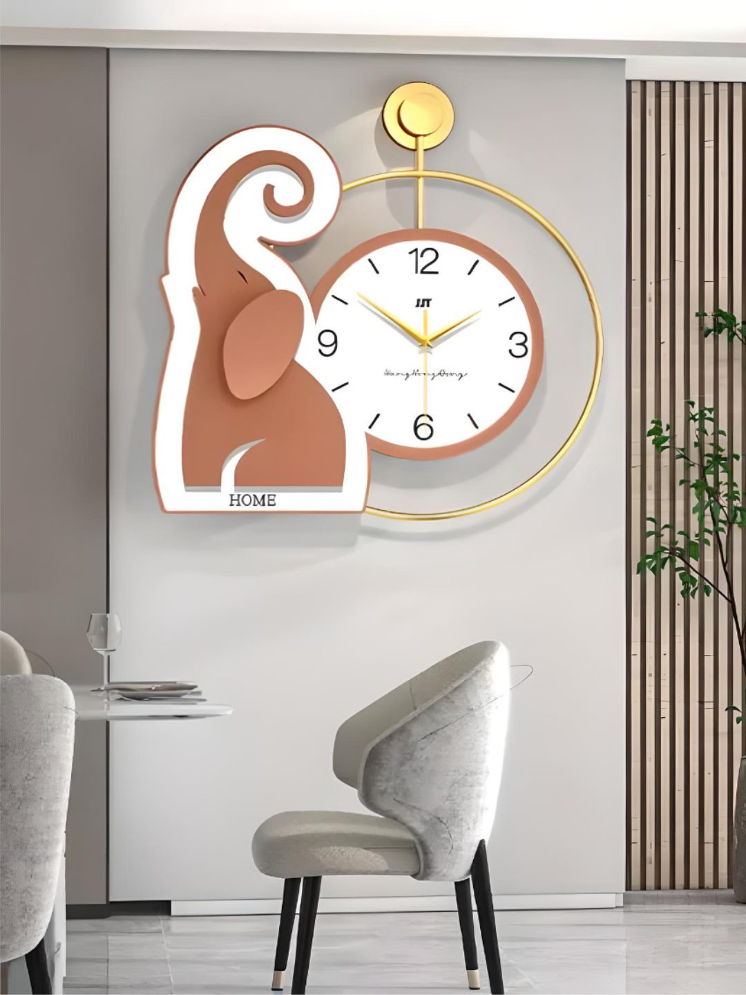 

The Art House Brown & White Textured Abstract Shaped Contemporary Wall Clock