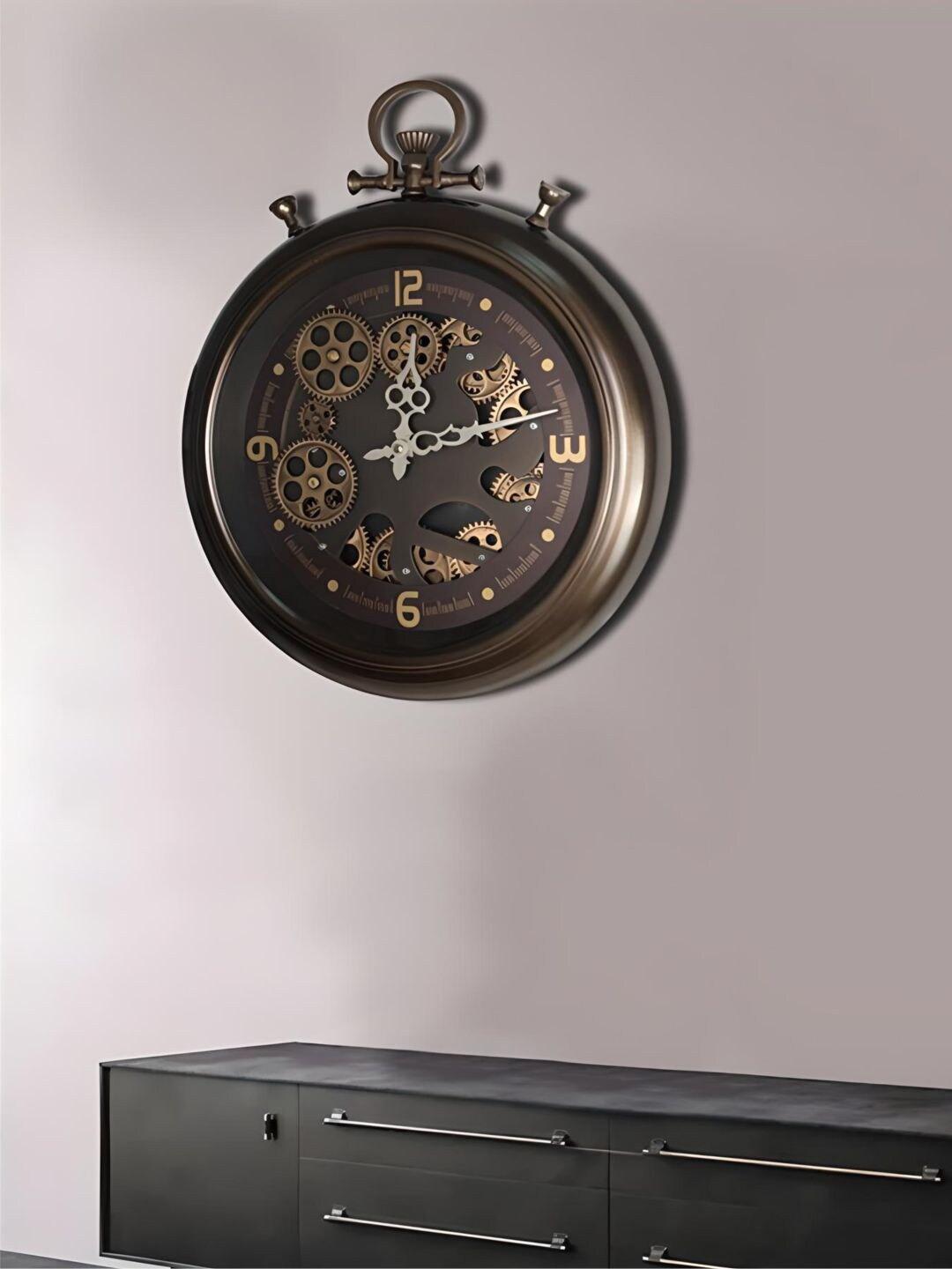 

The Art House Black & Gold Toned Textured Abstract Shaped Contemporary Wall Clock