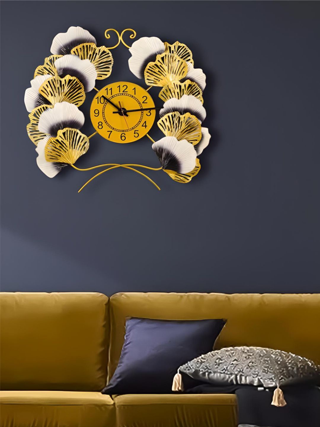 

The Art House Orange & White Abstract Shaped Metal Wall Clock