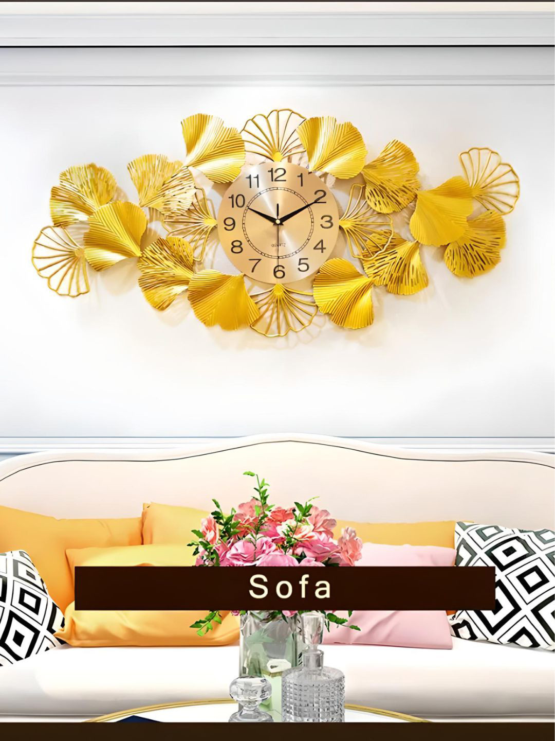 

The Art House Gold-Toned Abstract Shaped Metal Wall Clock