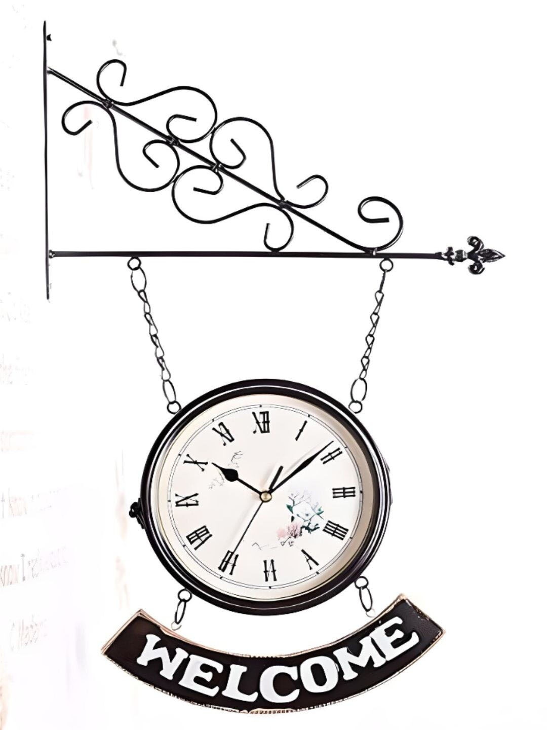 

The Art House Black Round Shaped Wall Clock