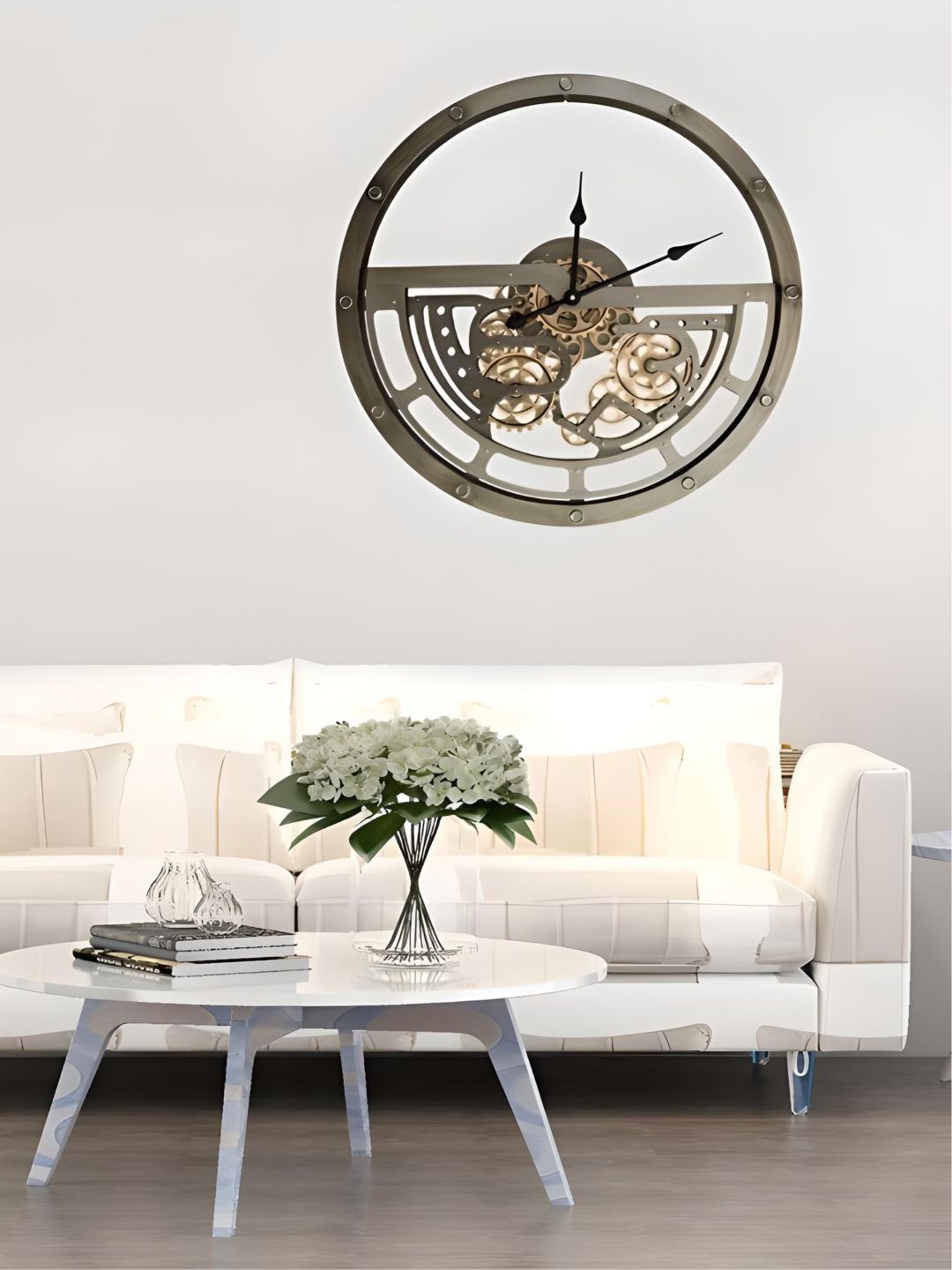 

The Art House Grey Round Shaped Wall Clock