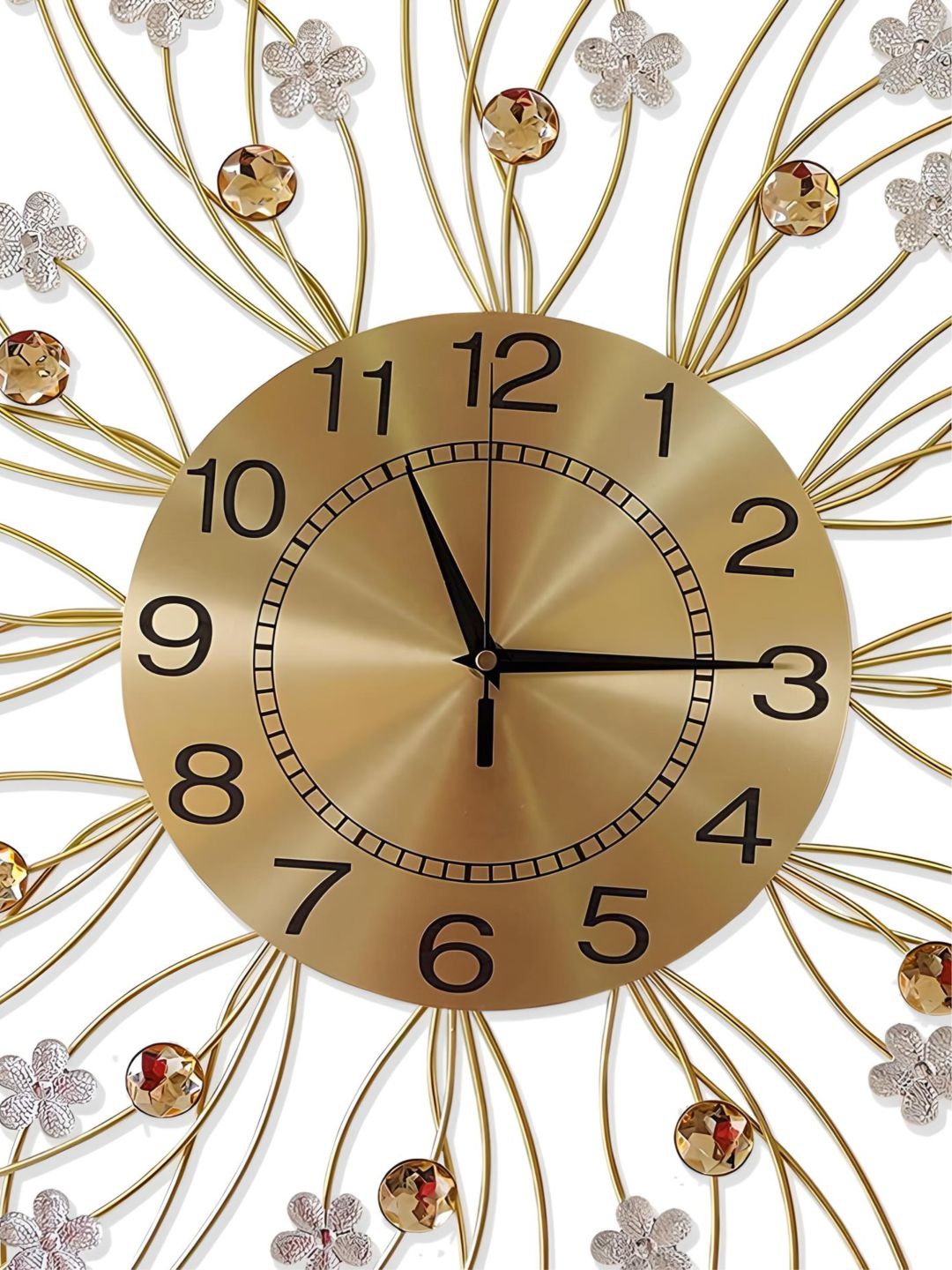 

The Art House Gold Toned Abstract Shaped Wall Clock, White