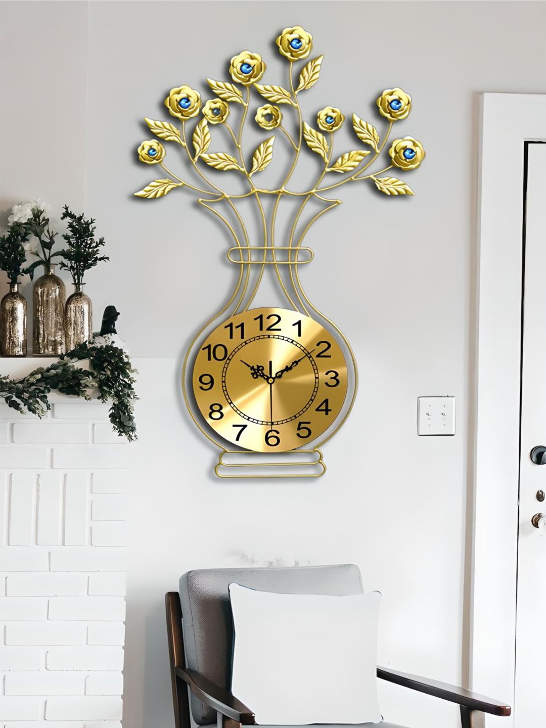 

The Art House Gold Toned Abstract Shaped Wall Clock