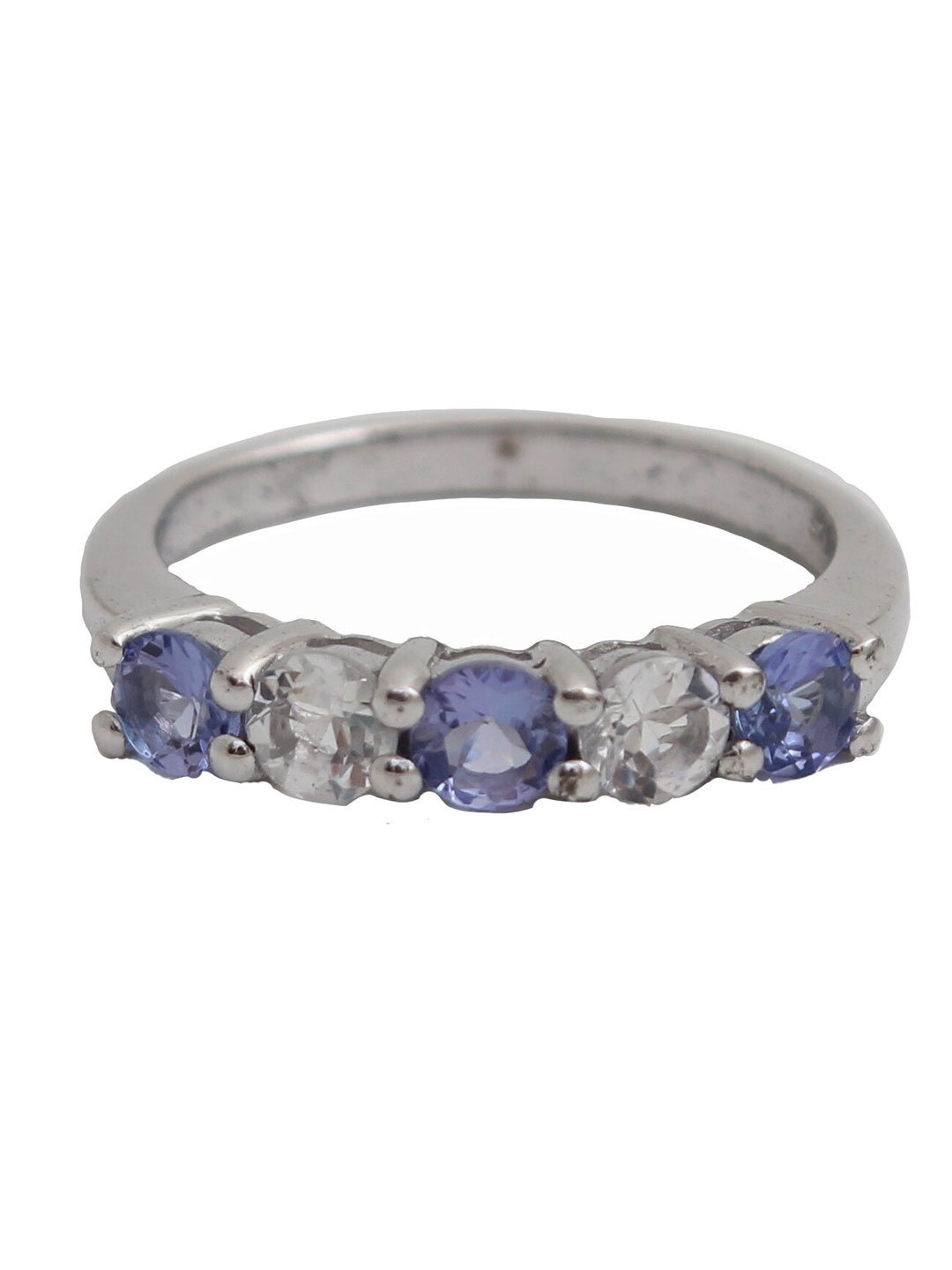

HIFLYER JEWELS 925 Sterling Silver Stone-Studded Finger Ring