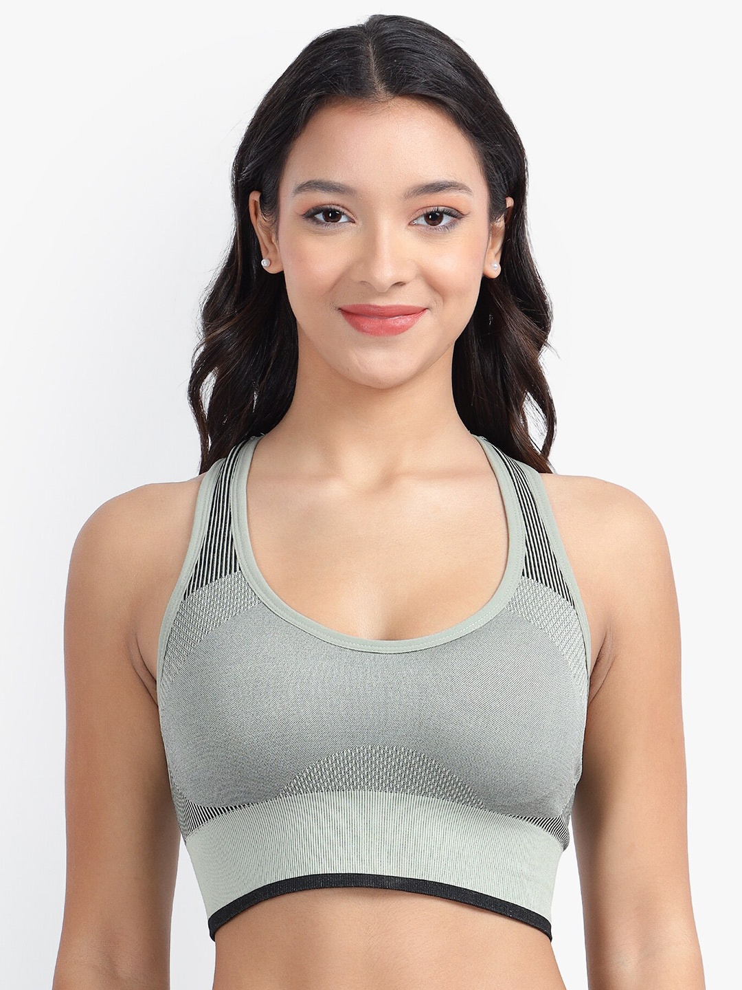 

PARKHA Full Coverage Heavily Padded Workout Anti Odour Bra with 360 degree Comfort, Green