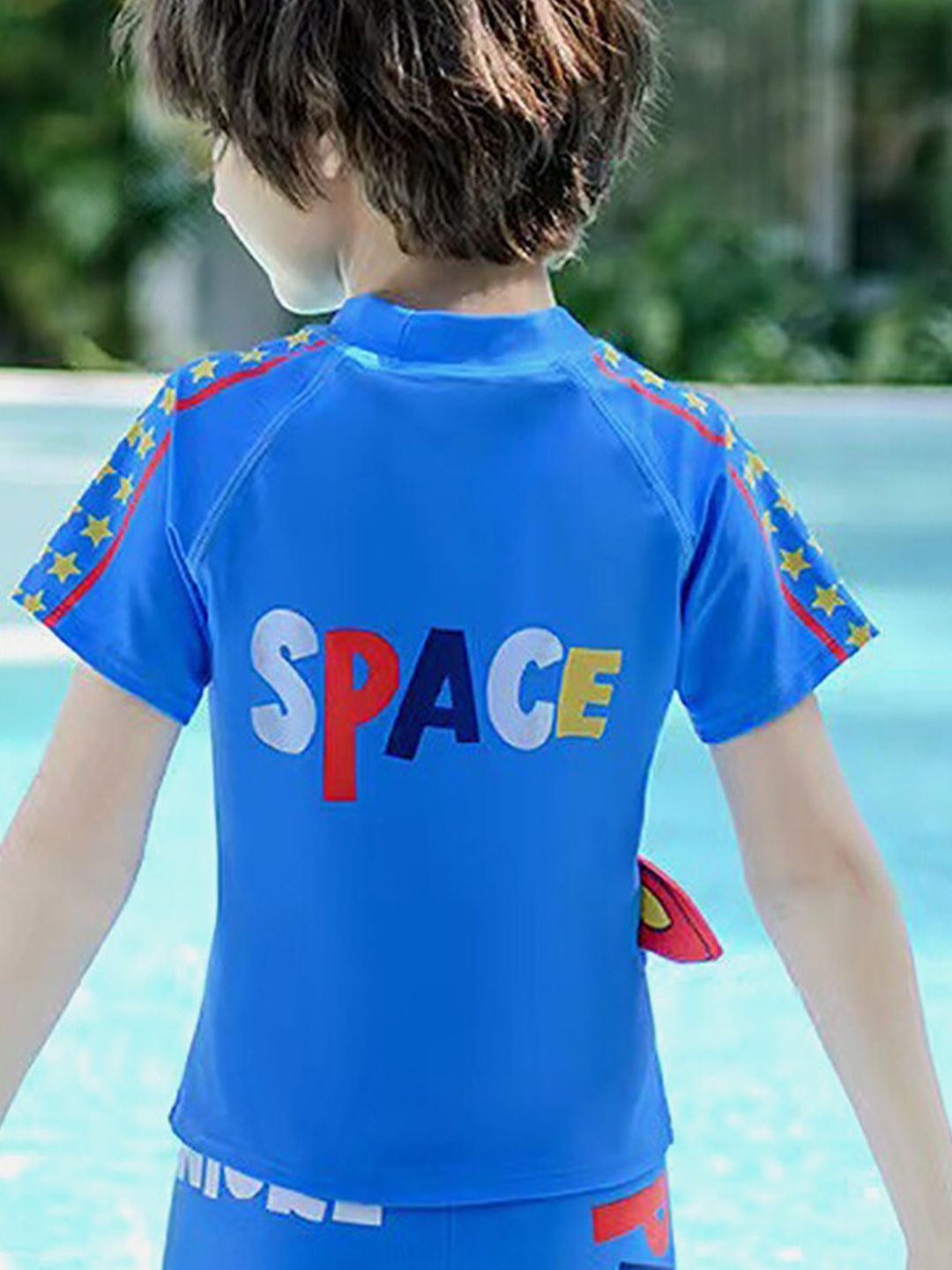 

Little Surprise Box LLP Kids Graphic Printed Swim Set, Blue