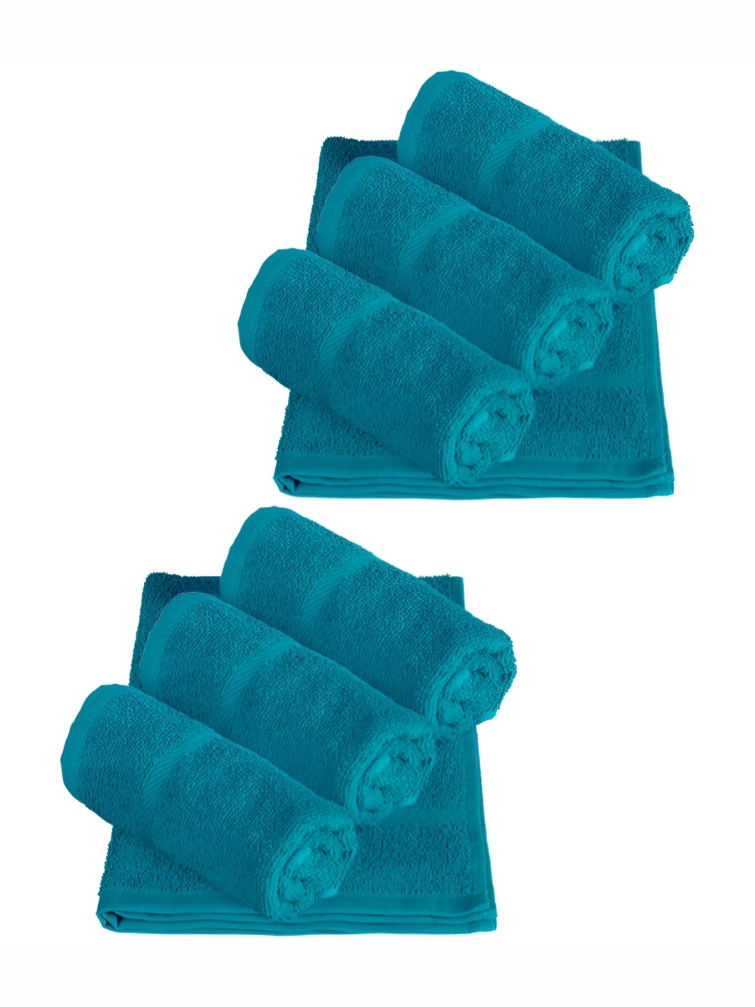 

Bedspun Teal 8 Pieces 350 GSM Hand Towels