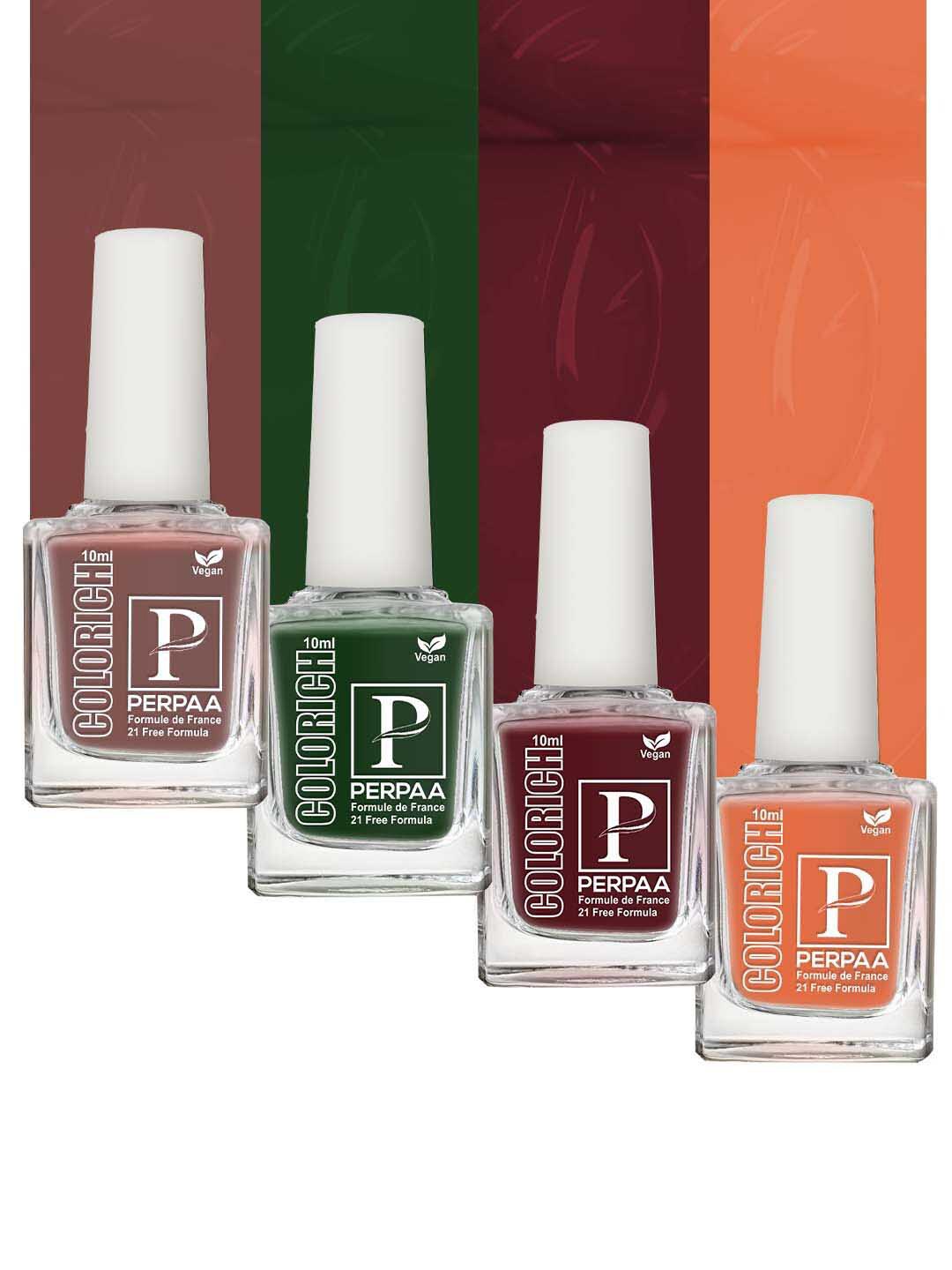 

PERPAA Set Of 4 Colorich Formule de France Nail Polish 10ml Each, Multi