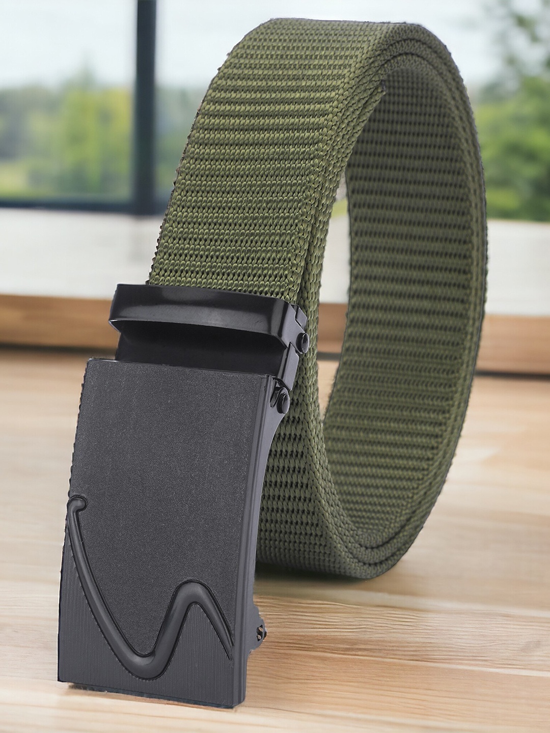 

Kastner Men Woven Design Casual Belt, Green