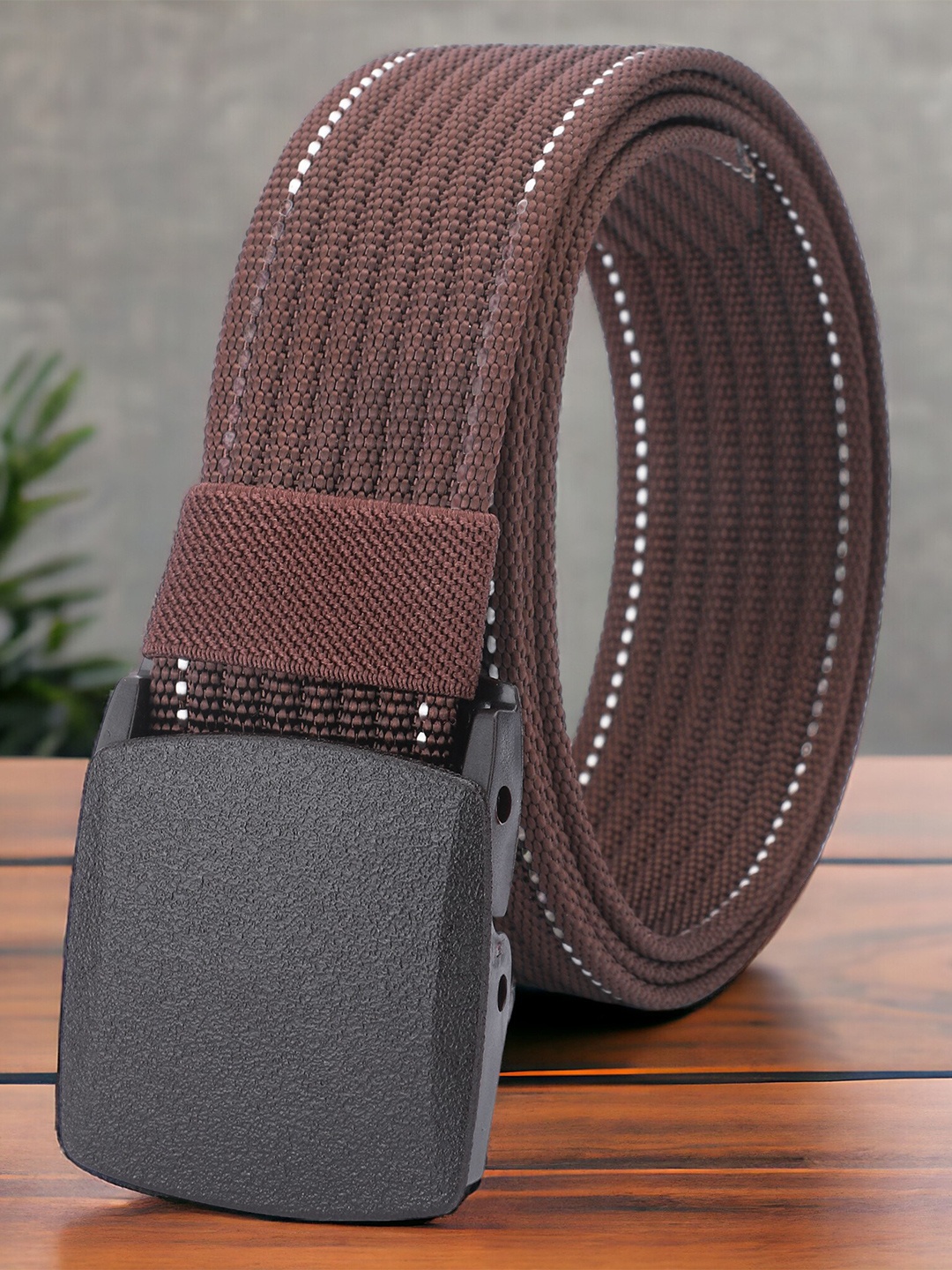 

Kastner Textured Canvas Casual Belt, Brown