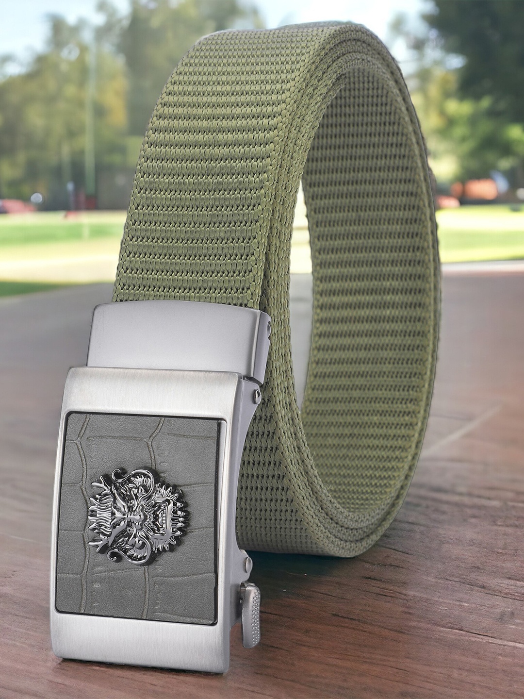 

Kastner Textured Canvas Casual Belt, Green