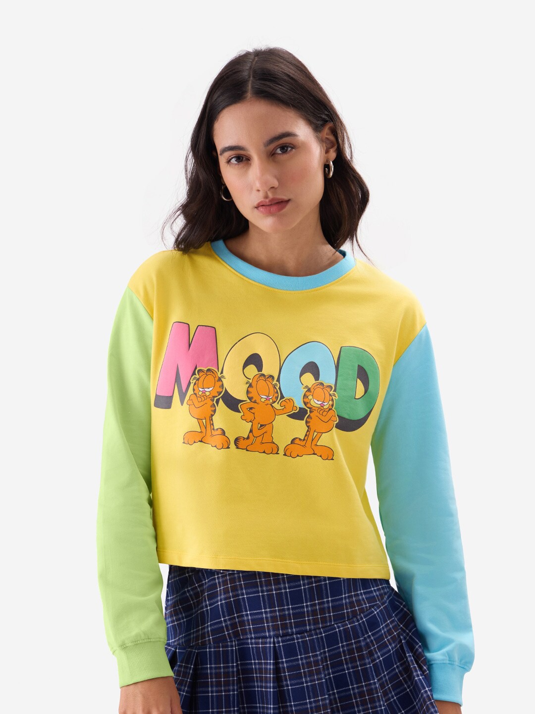 

The Souled Store Graphic Printed Pure Cotton Crop Top, Yellow