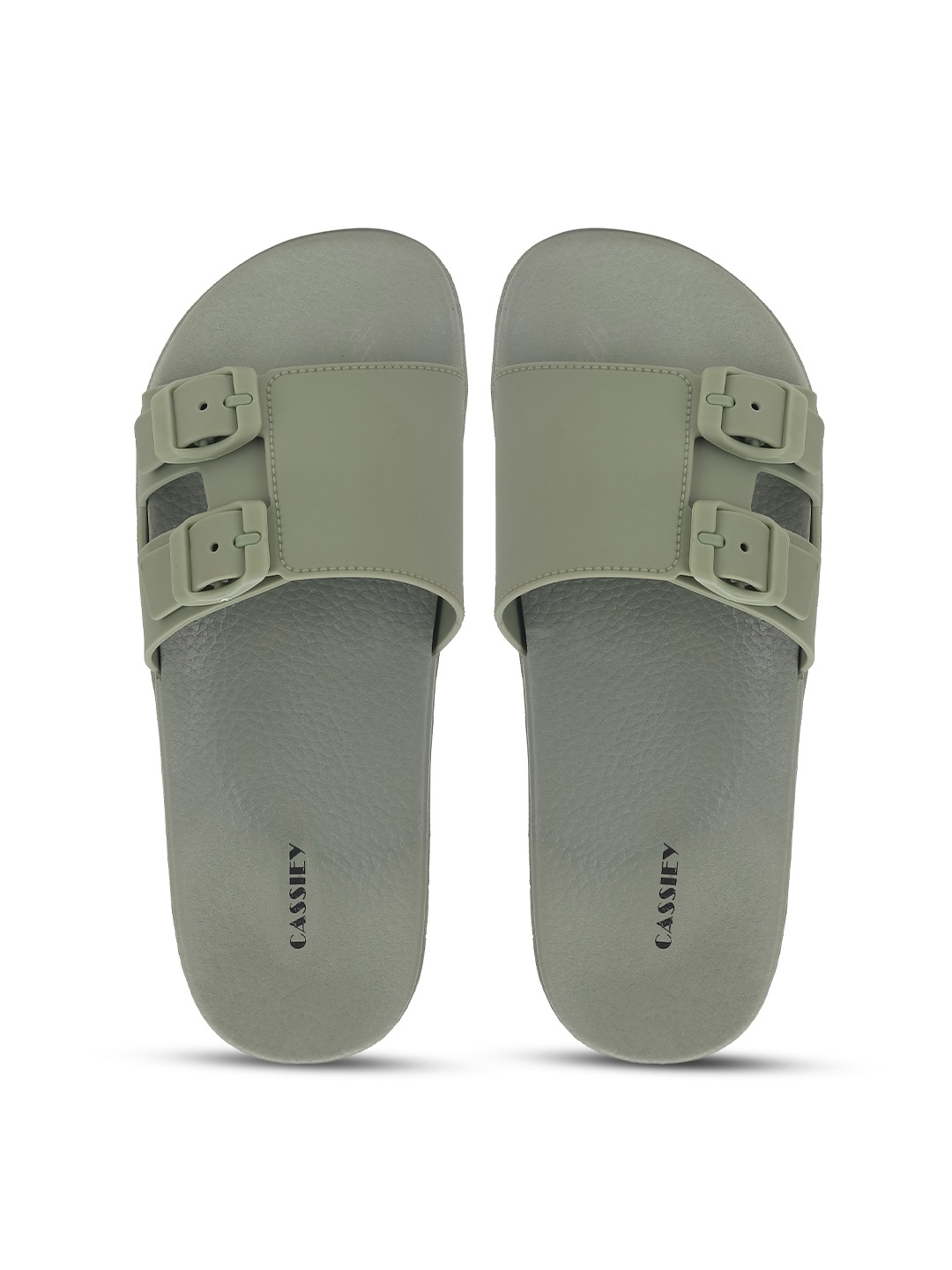 

CASSIEY Women Rubber Slip-On Sliders, Green