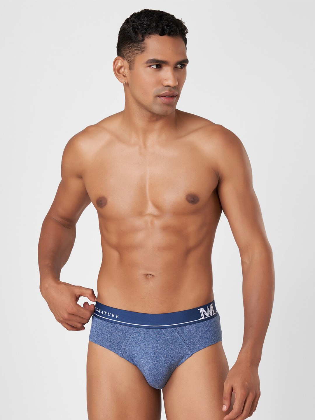 

Macroman M-Series Mid Rise Moisture Wicking Basic Briefs8903978391281, Blue