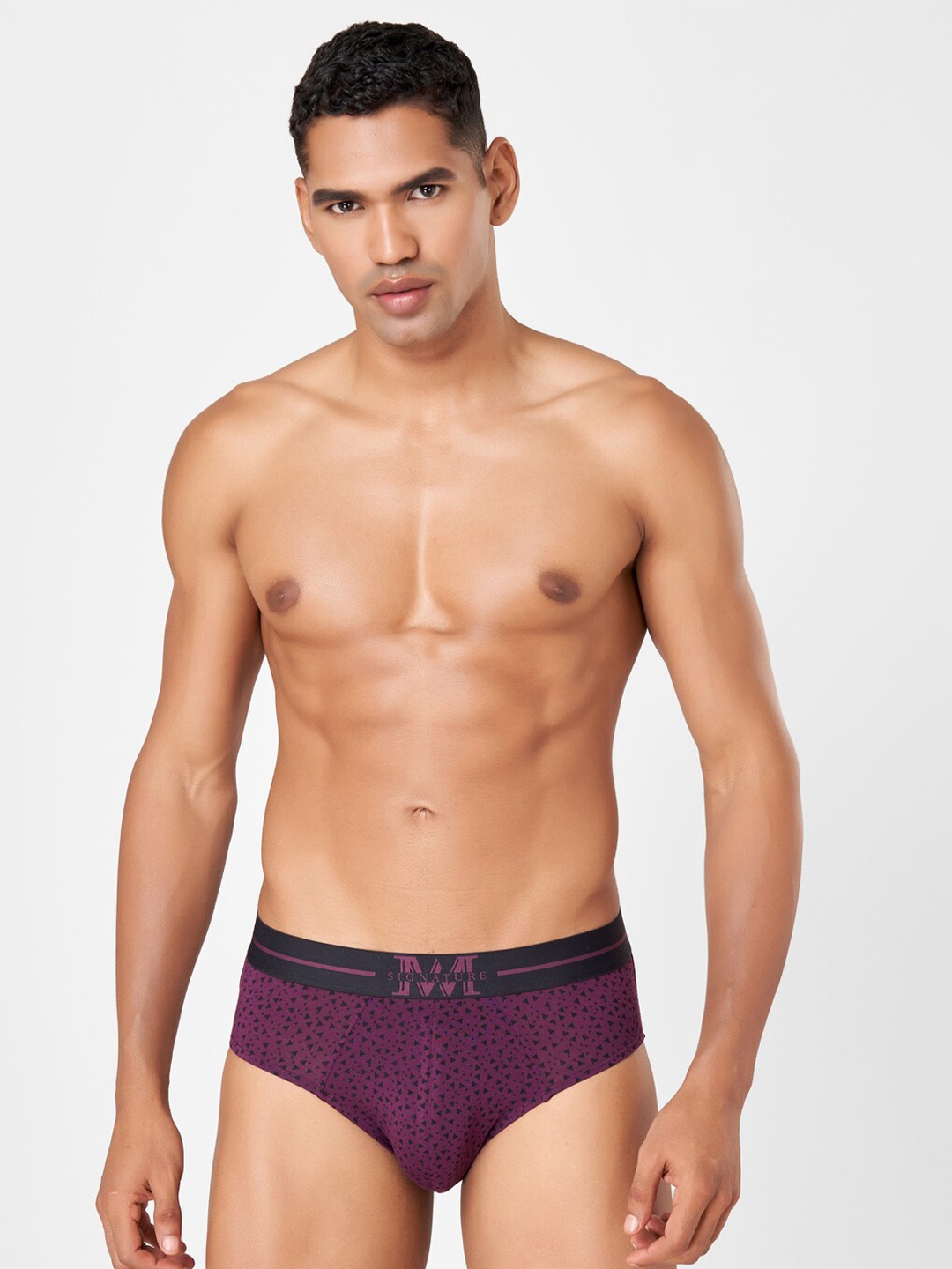 

Macroman M-Series Printed Mid Rise Breathable Briefs 8903978392509, Purple