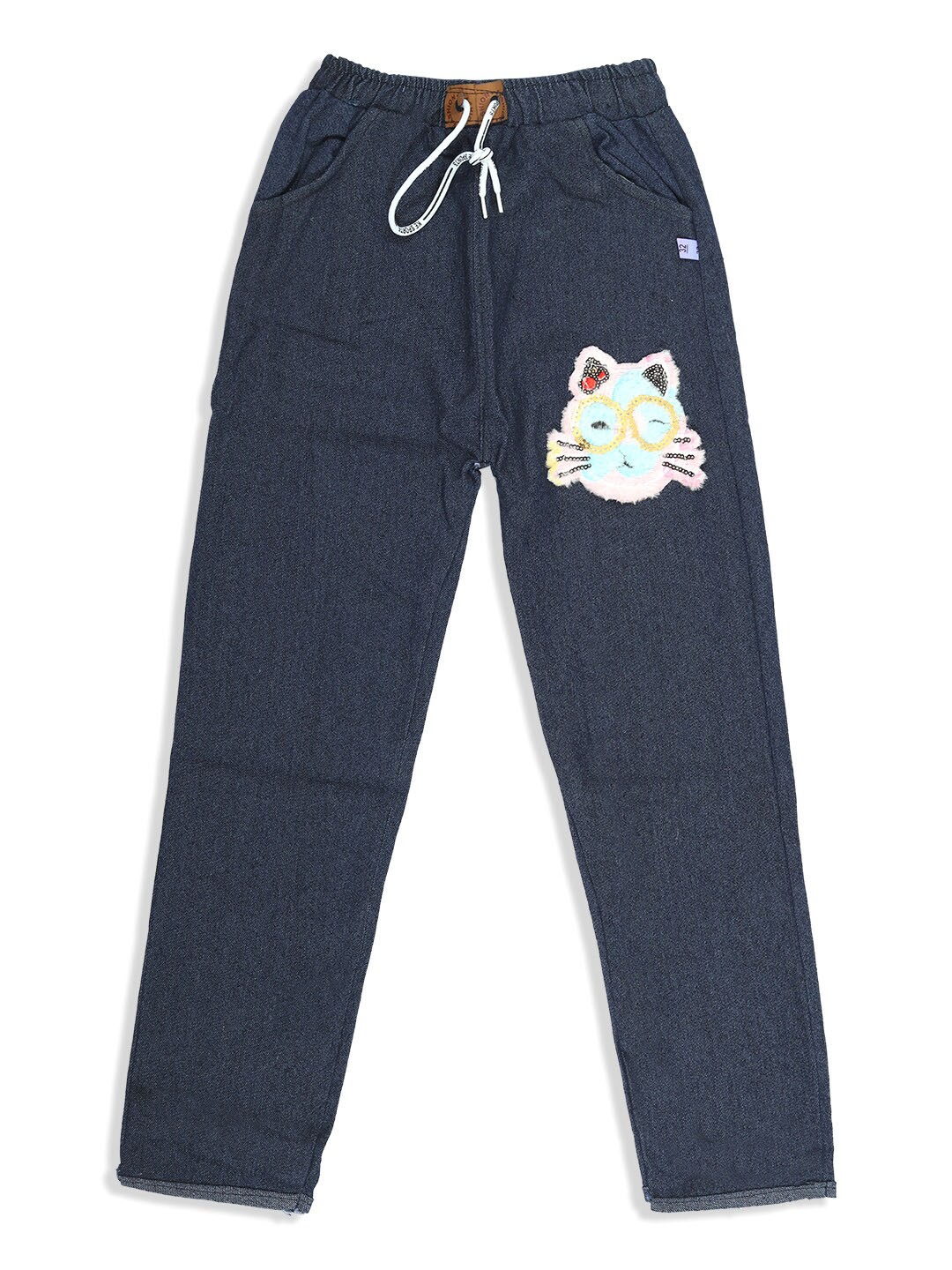 

MANZON Girls Mid Rise Clean Cotton Jeans, Blue