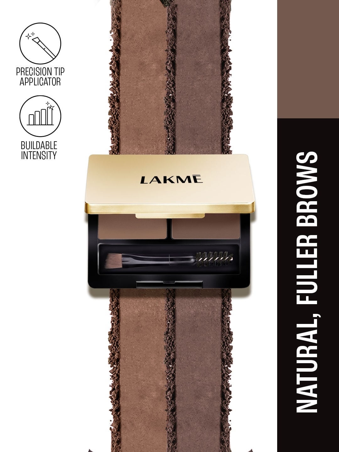 

Lakme Facelift Brow Sculpt Buildable Palette for Natural Fuller Brows with Vitamin E, Brown