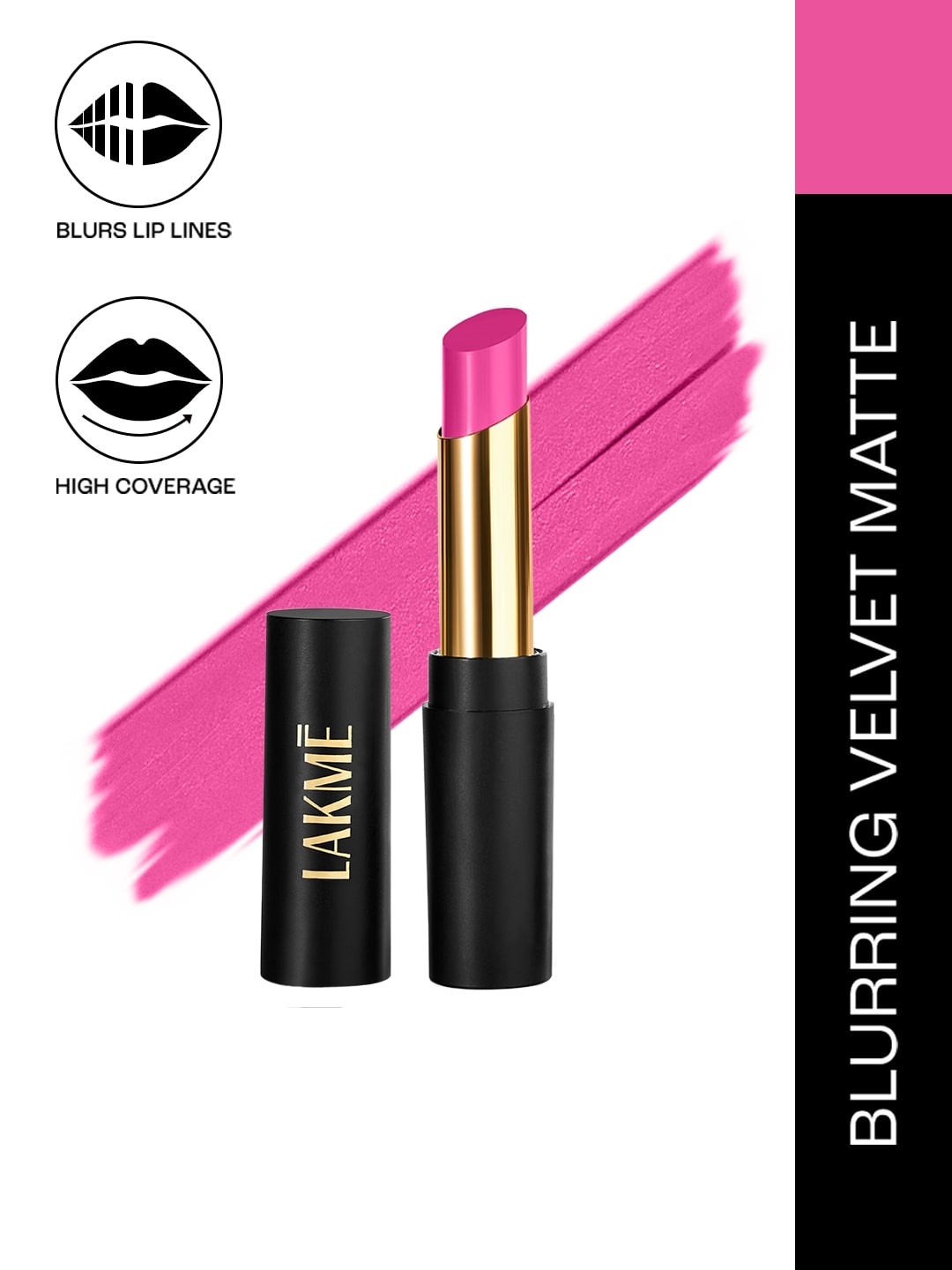 

Lakme Absolute Beyond Matte Bullet Lipstick with Argan Oil - Fuchsia Fun 203