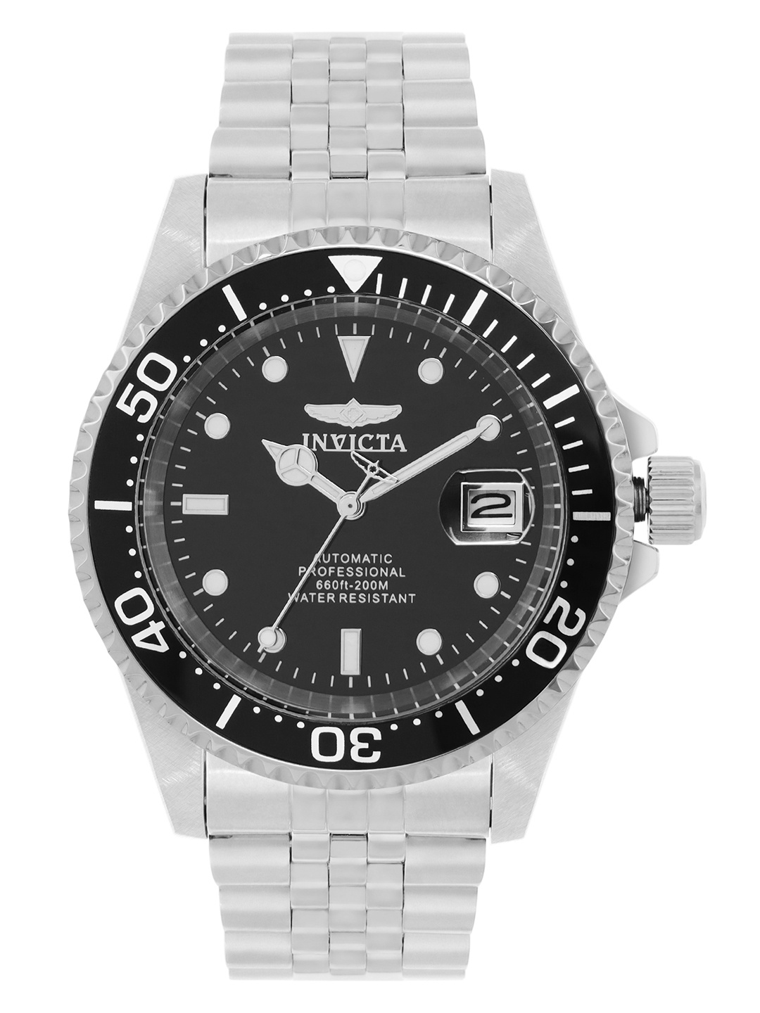 

Invicta Men Pro Diver Automatic Black Dial Analog Watch 30091, Silver