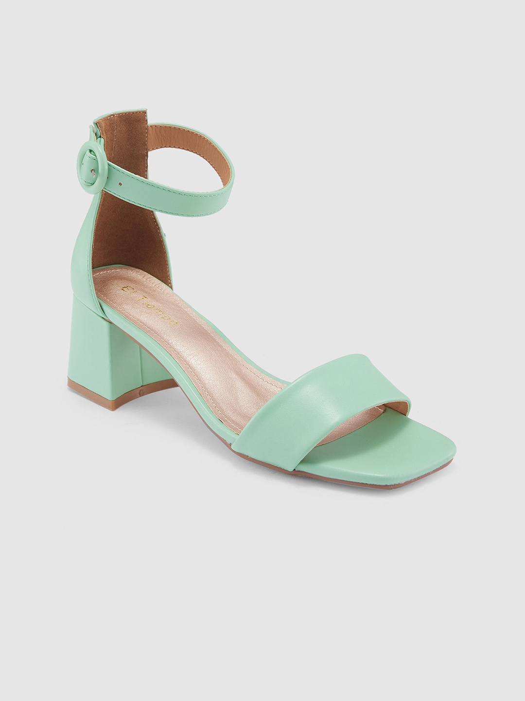 

Sole To Soul Ankle Looped Open Toe Block Heels, Sea green