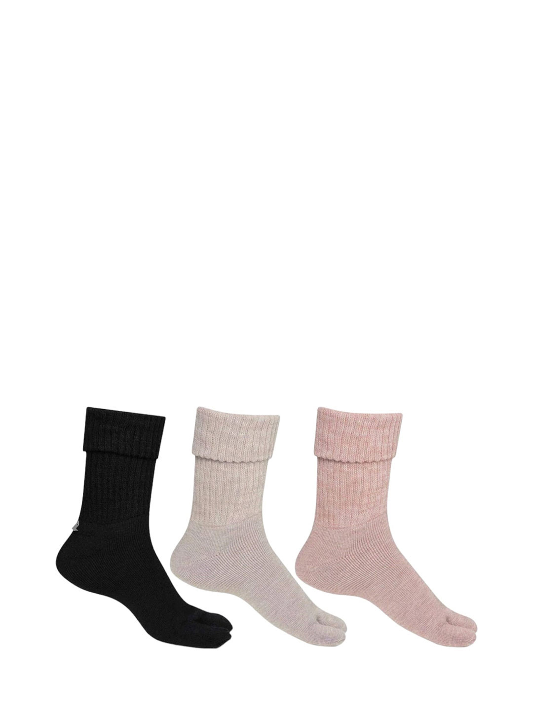 

BAESD Women Pack Of 3 Assorted Calf Length Woolen Socks