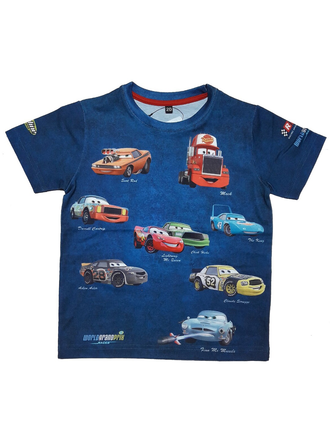 

BAESD Boys Cars Printed T-shirt, Blue