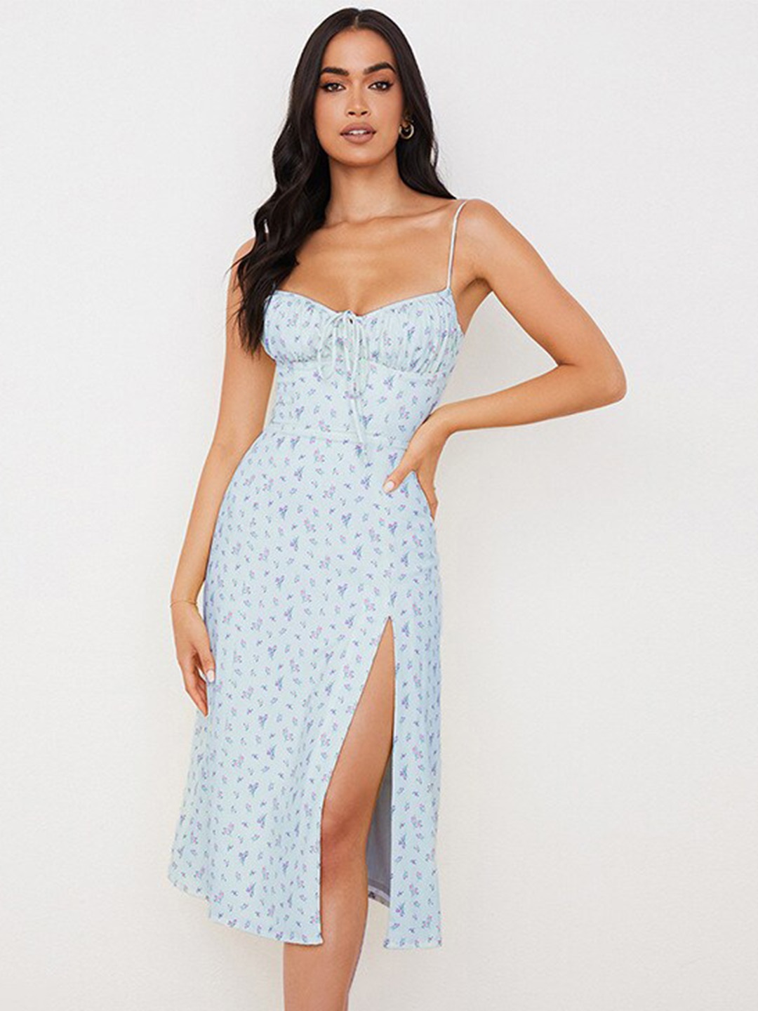 

StyleCast Floral Printed A-Line Dress, Blue