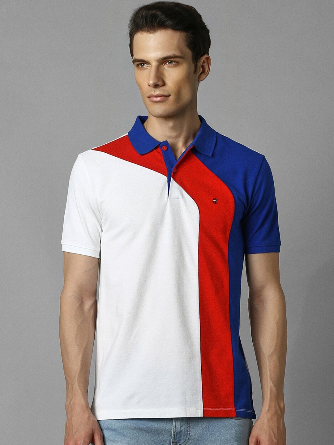 

Louis Philippe Sport Printed Polo Collar Slim Fit T-shirt, White
