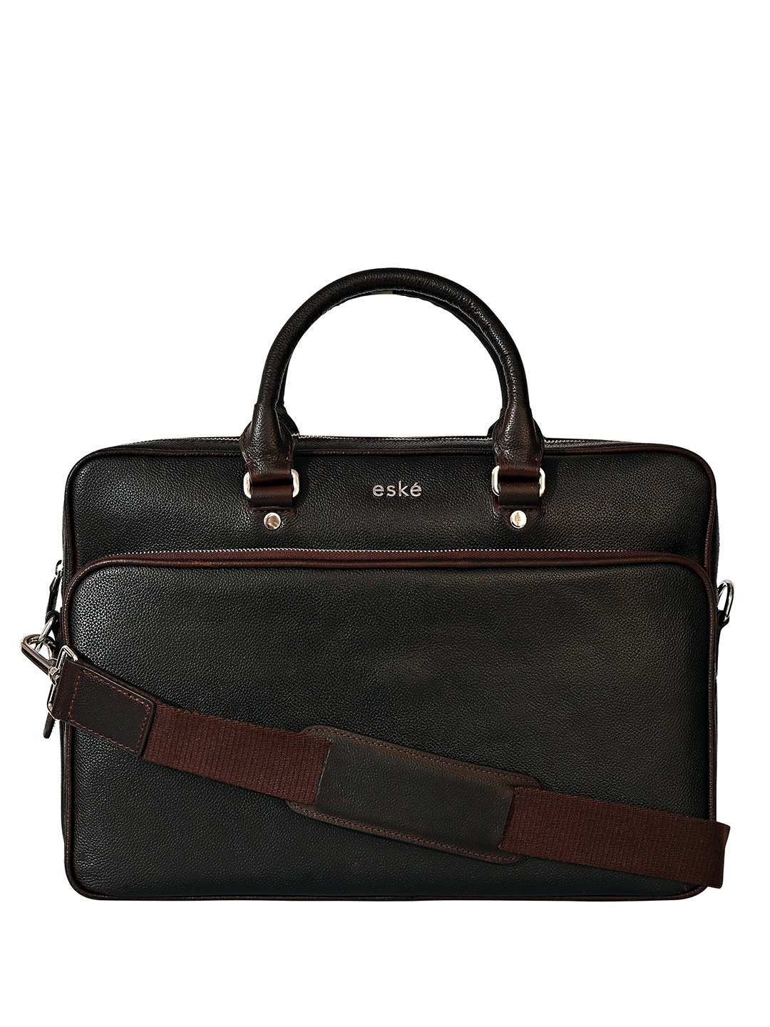 

Eske Unisex Padded Leather Laptop Bag Up to 16 inch, Brown