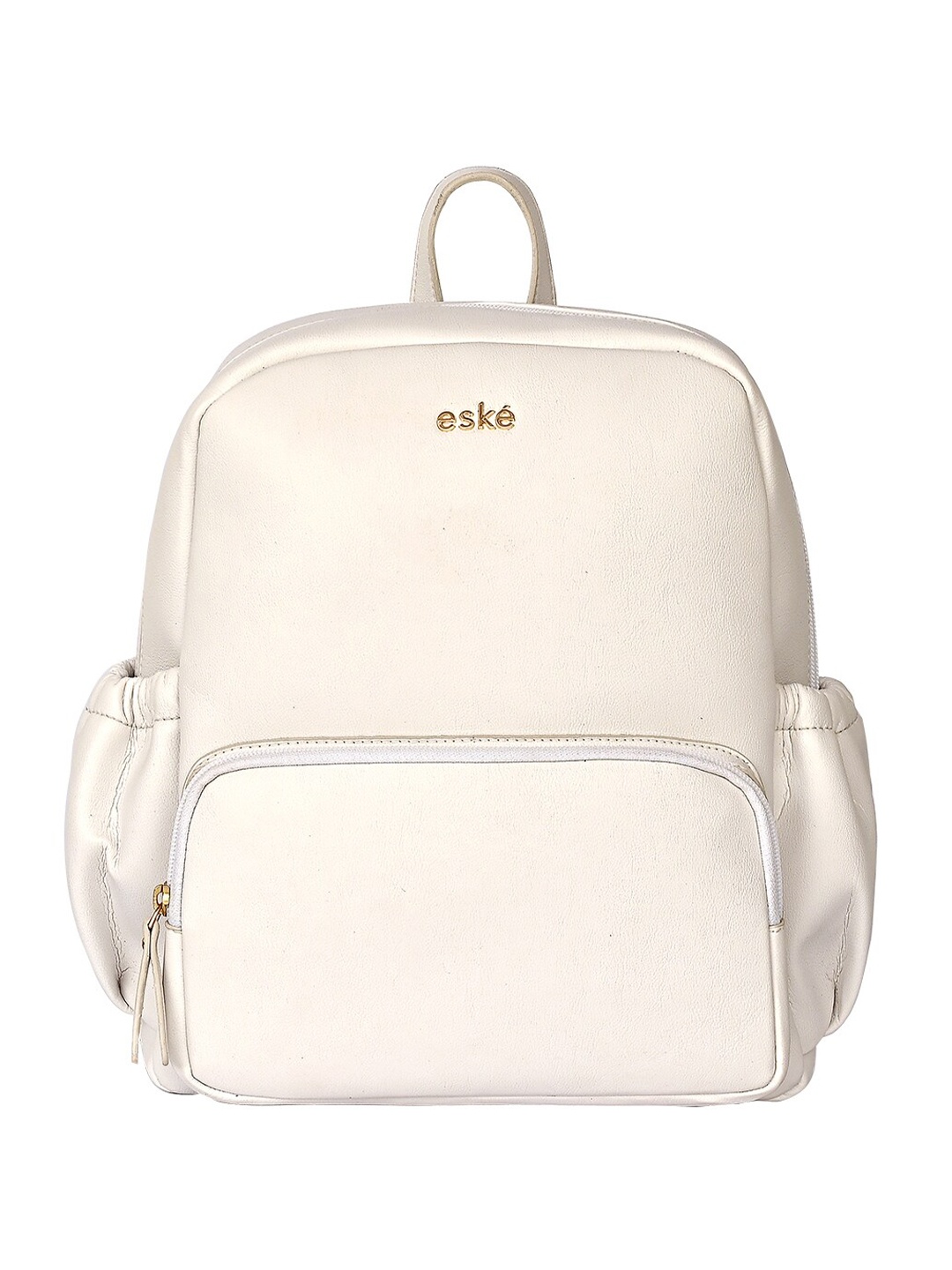 

Eske Simone Women Water Resistance Medium Backpack with Compression Straps, White