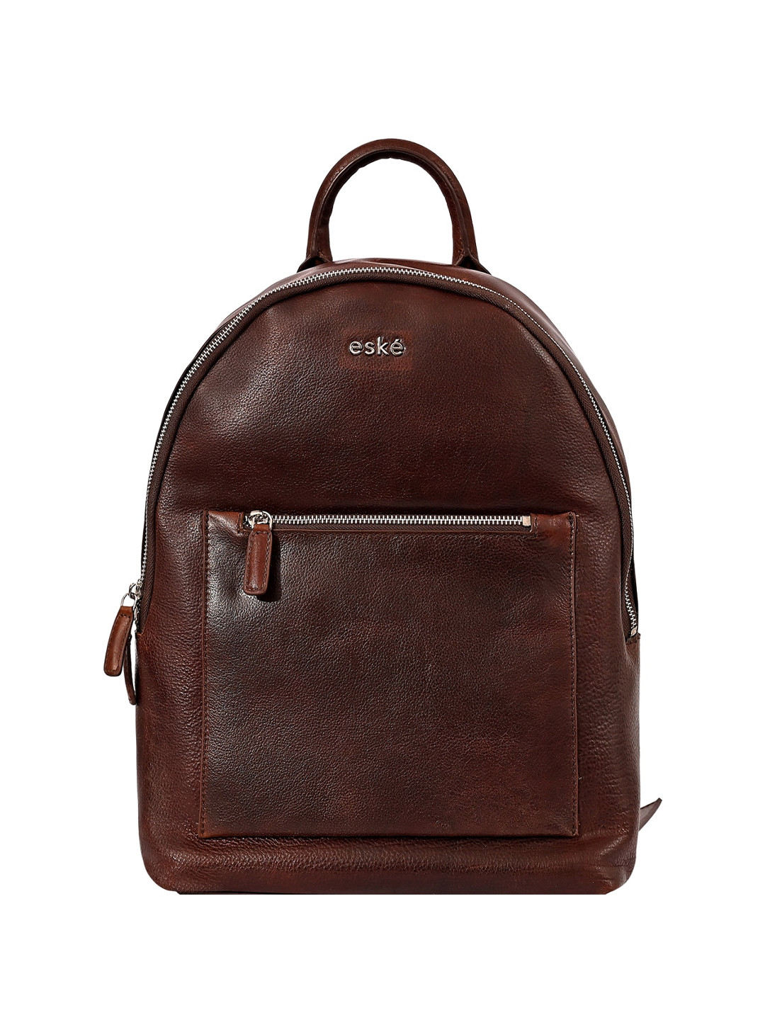 

Eske Unisex Leather Backpack With Compression Straps Up to 13 inch, Tan