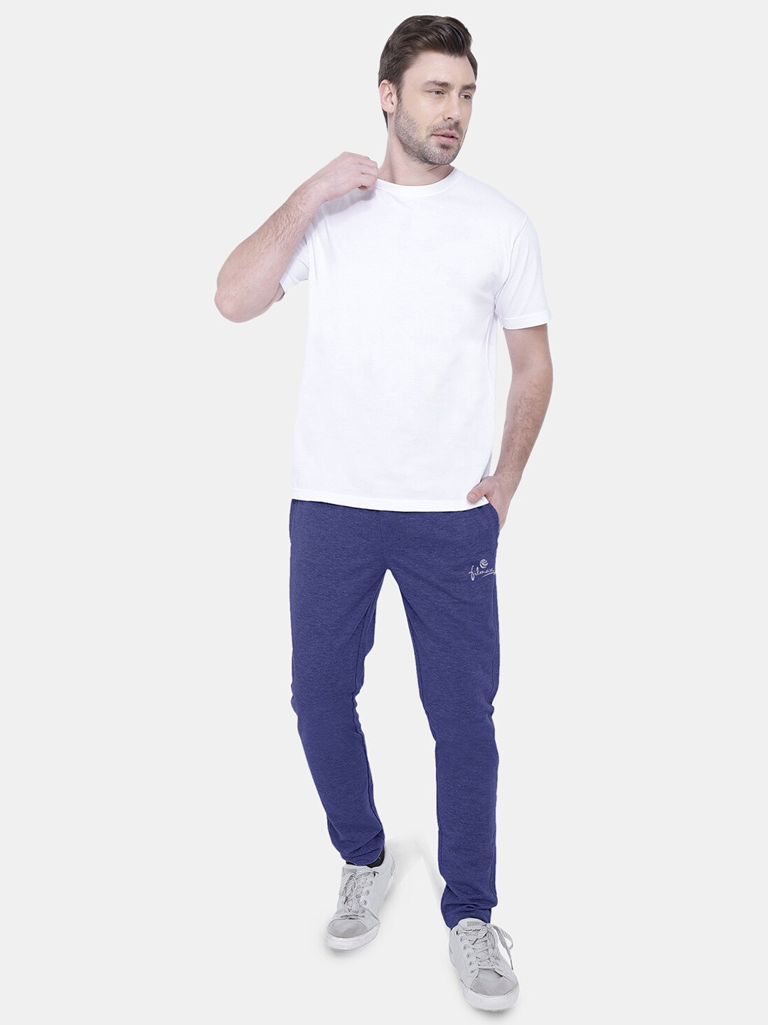 

FILMAX ORIGINALS Men Straight Fit Pure Cotton Track Pants, Blue